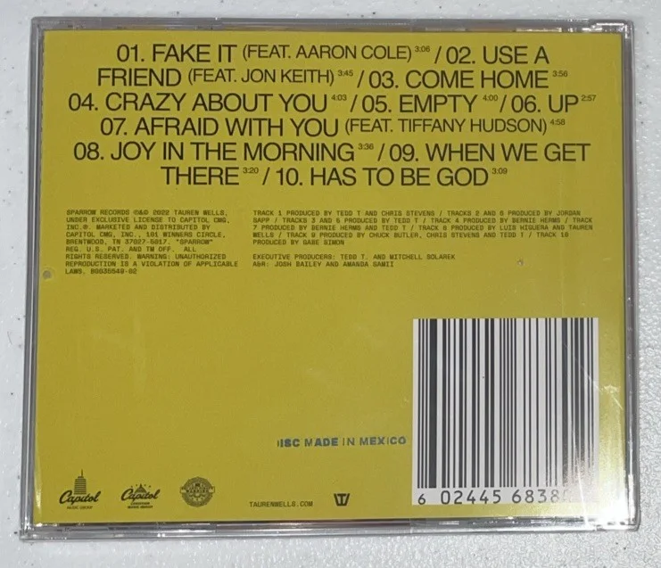Signed Autographed Tauren Wells Joy In The Morning CD 10 Tracks Excl Ed SEALED, изображение 3