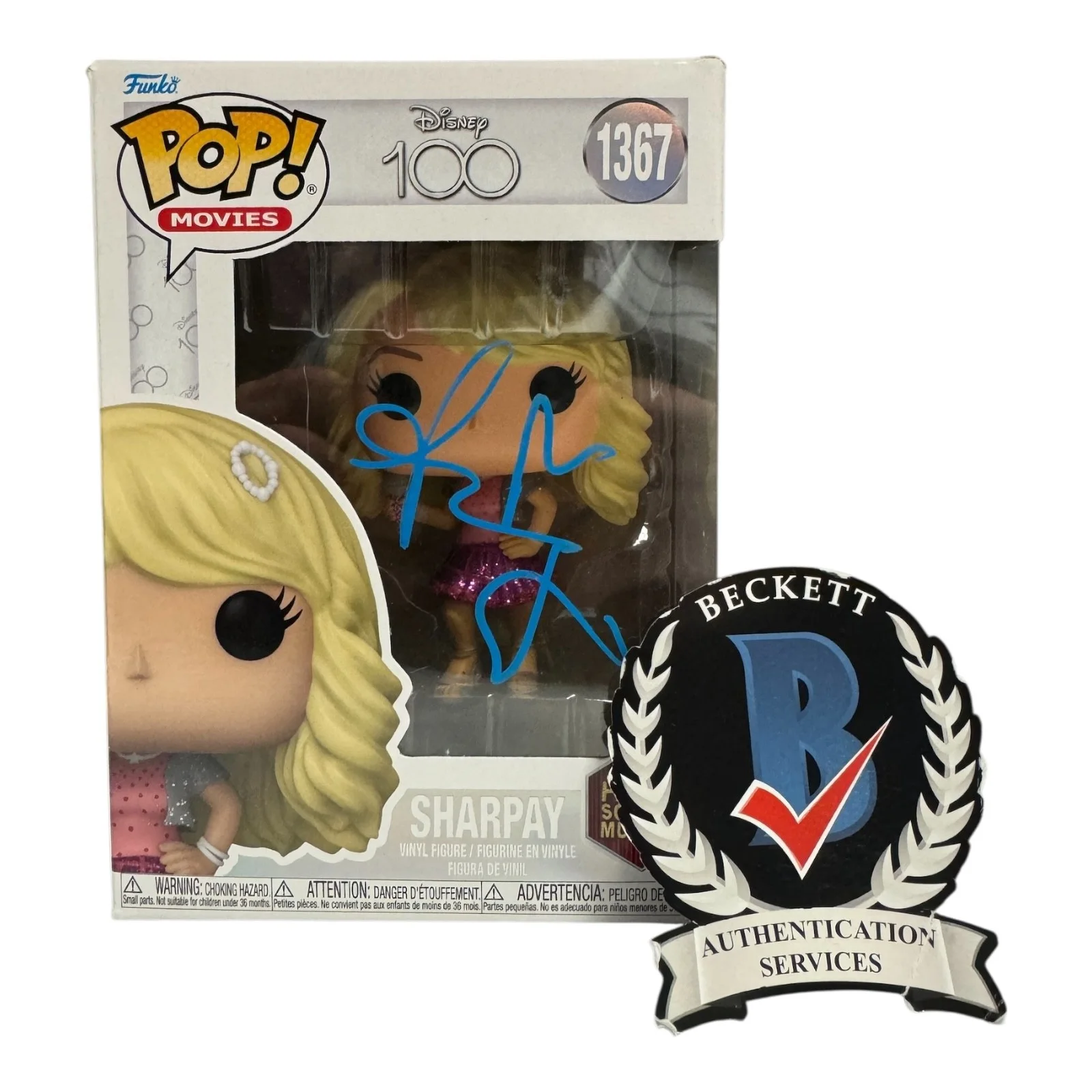 ASHLEY TISDALE — ASHLEY TISDALE SIGNED AUTOGRAPH FUNKO POP 1367 HIGH SCHOOL MUSICAL BECKETT BAS