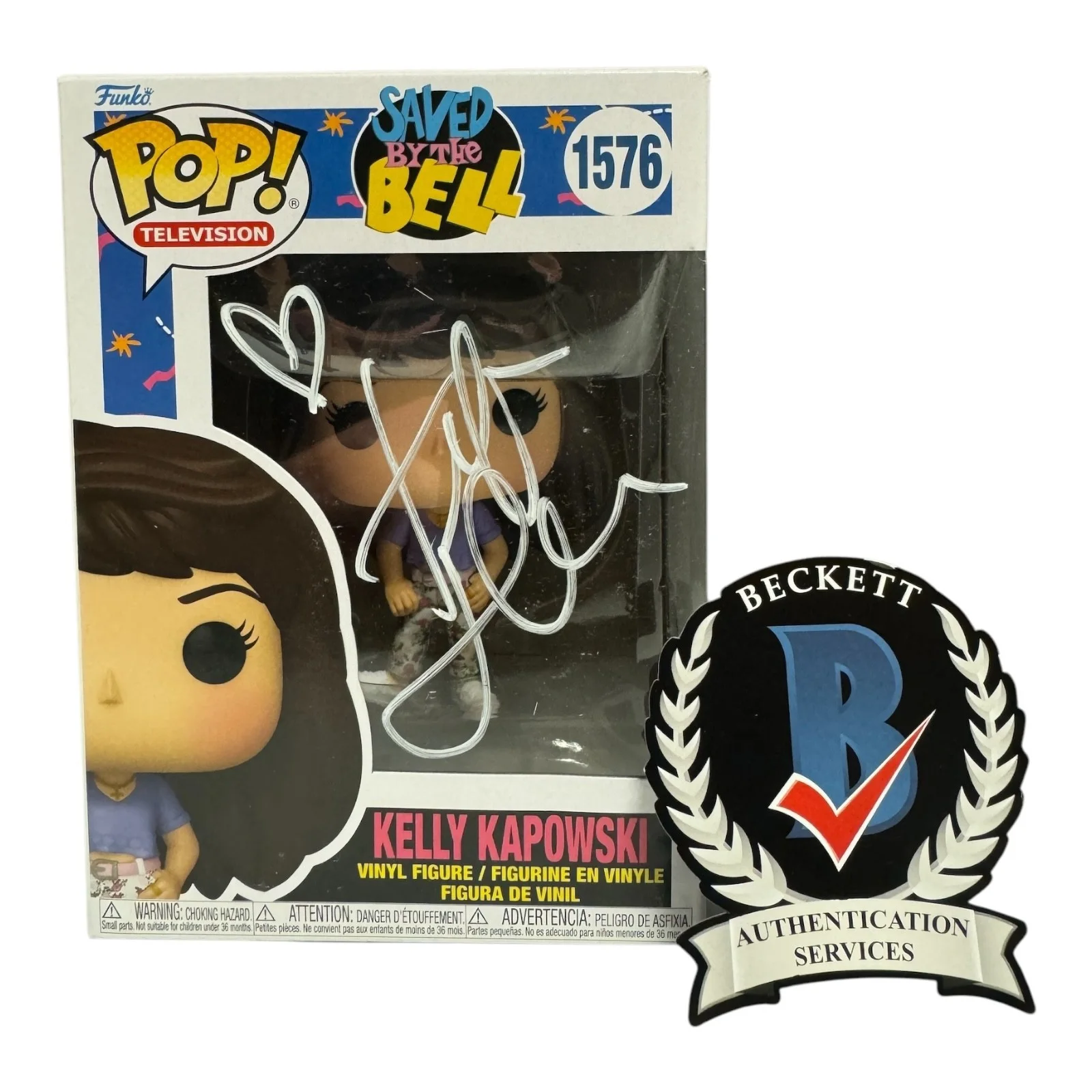 Tiffani Thiessen — Tiffani Thiessen Signed Autograph Saved By the Bell Funko 1576 Beckett Bas Kelly