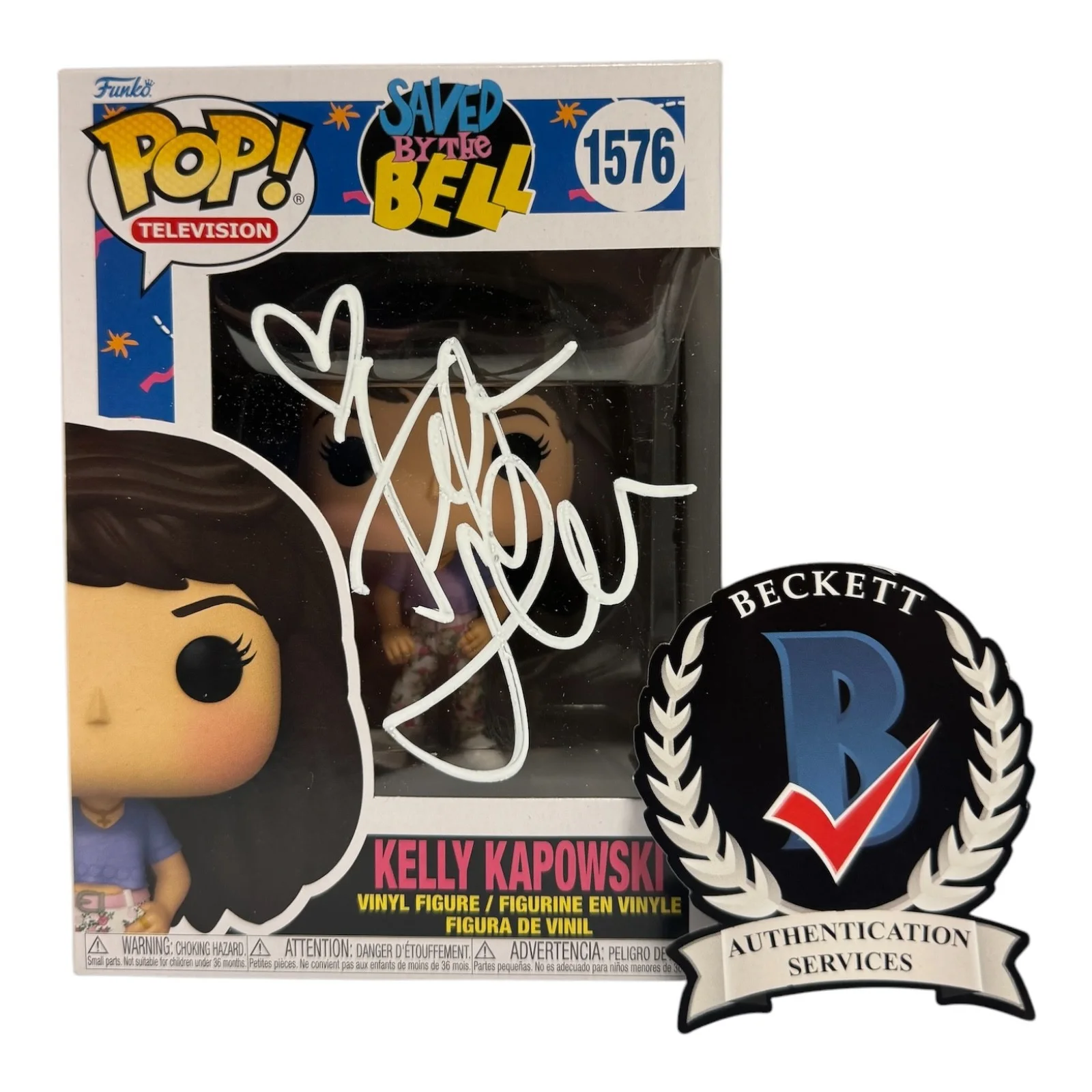 Tiffani Thiessen — Tiffani Thiessen Signed Autograph Saved By the Bell Funko 1576 Beckett Bas Kelly