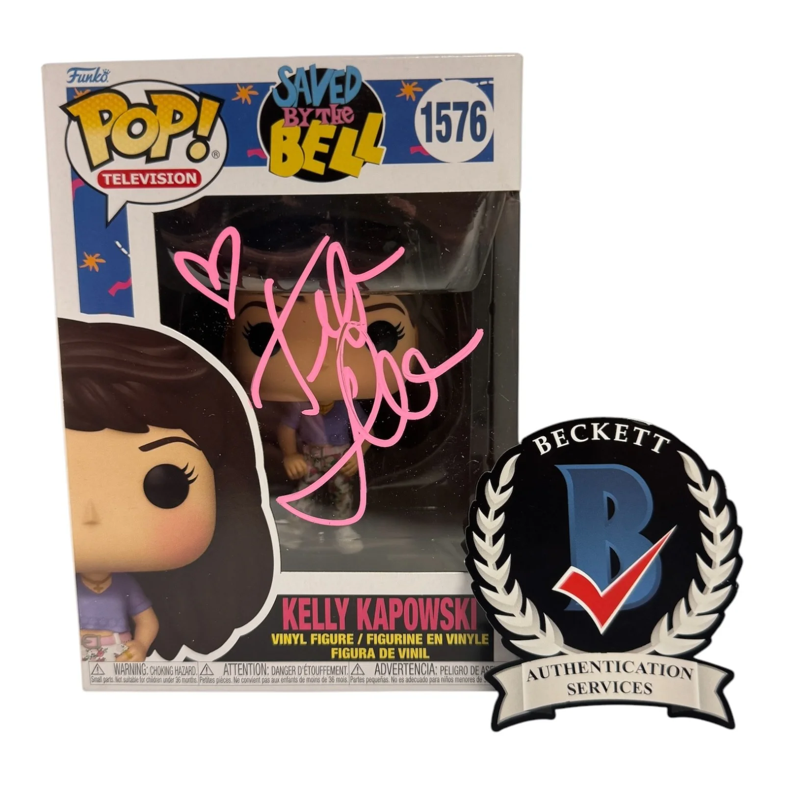 Tiffani Thiessen — Tiffani Thiessen Signed Autograph Saved By the Bell Funko 1576 Beckett Bas Kelly
