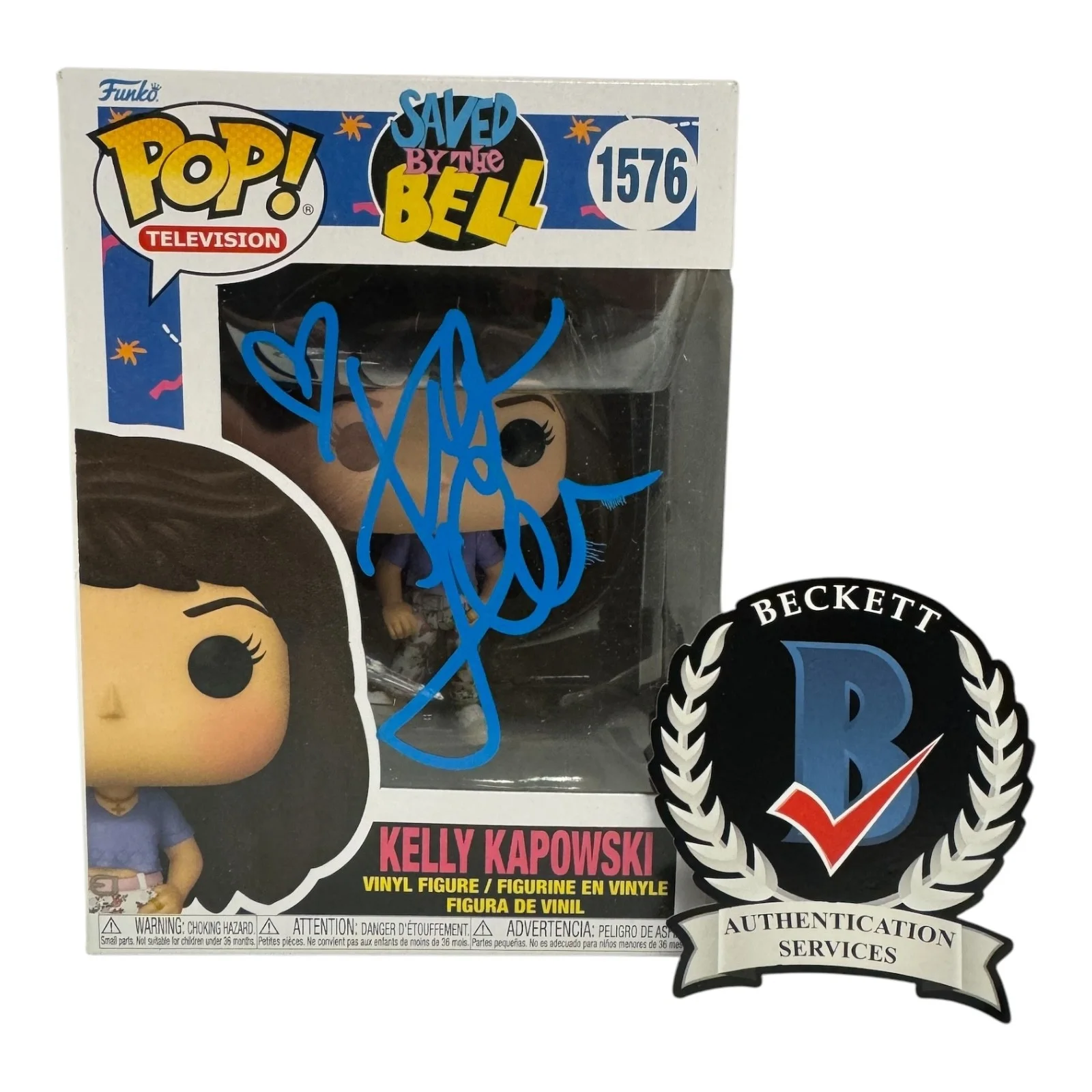 Tiffani Thiessen — Tiffani Thiessen Signed Autograph Saved By the Bell Funko 1576 Beckett Bas Kelly