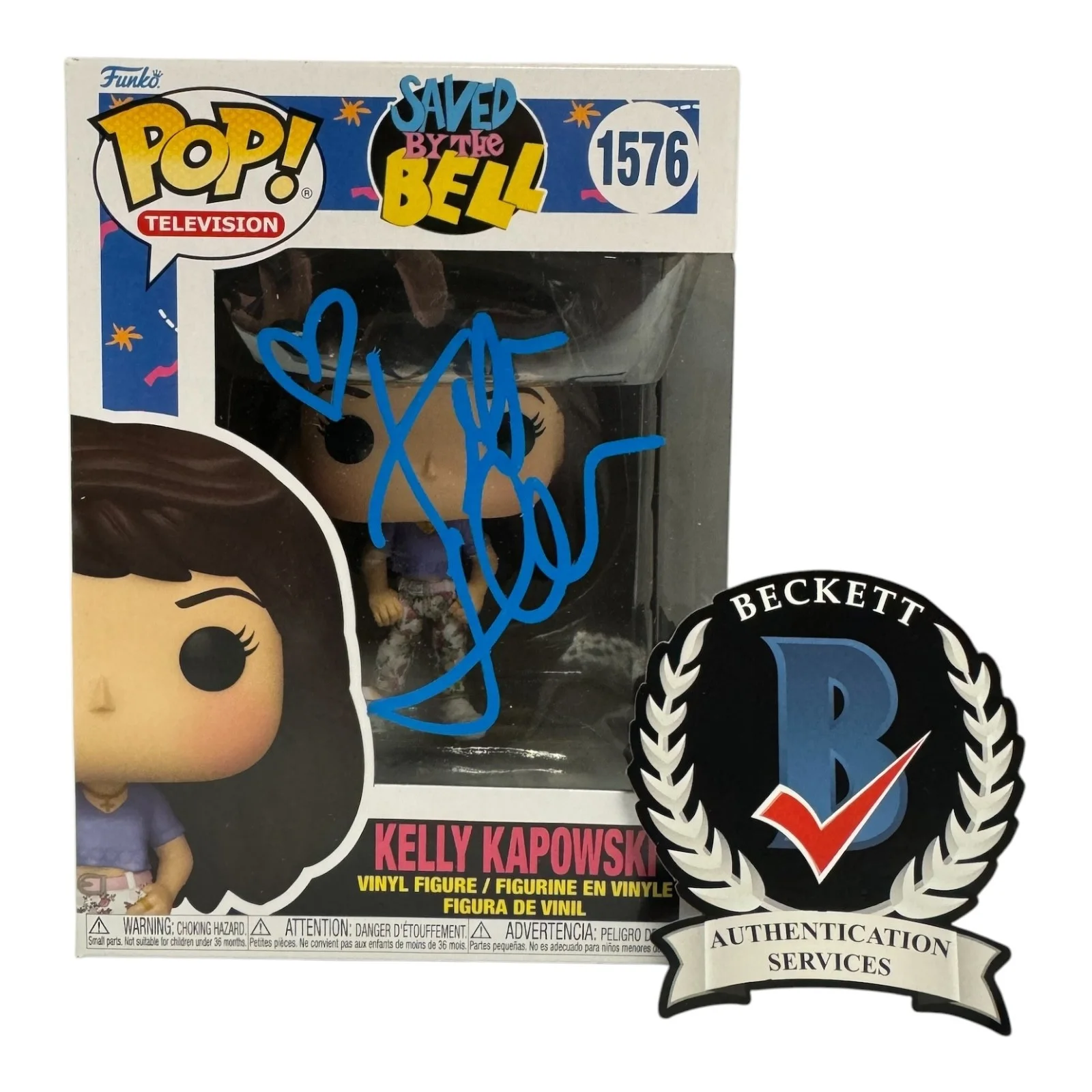 Tiffani Thiessen — Tiffani Thiessen Signed Autograph Saved By the Bell Funko 1576 Beckett Bas Kelly