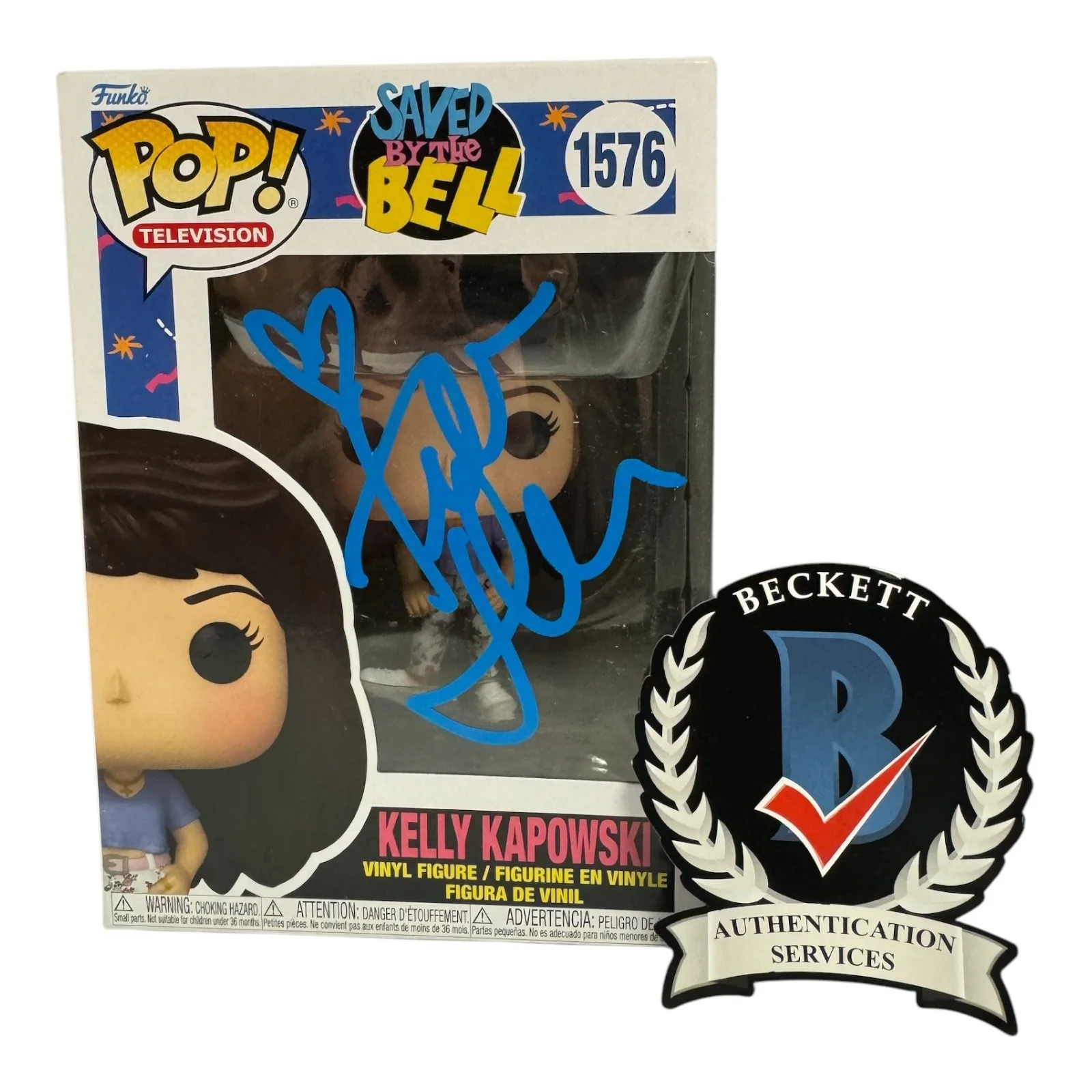 Tiffani Thiessen — Tiffani Thiessen Signed Autograph Saved By the Bell Funko 1576 Beckett Bas Kelly