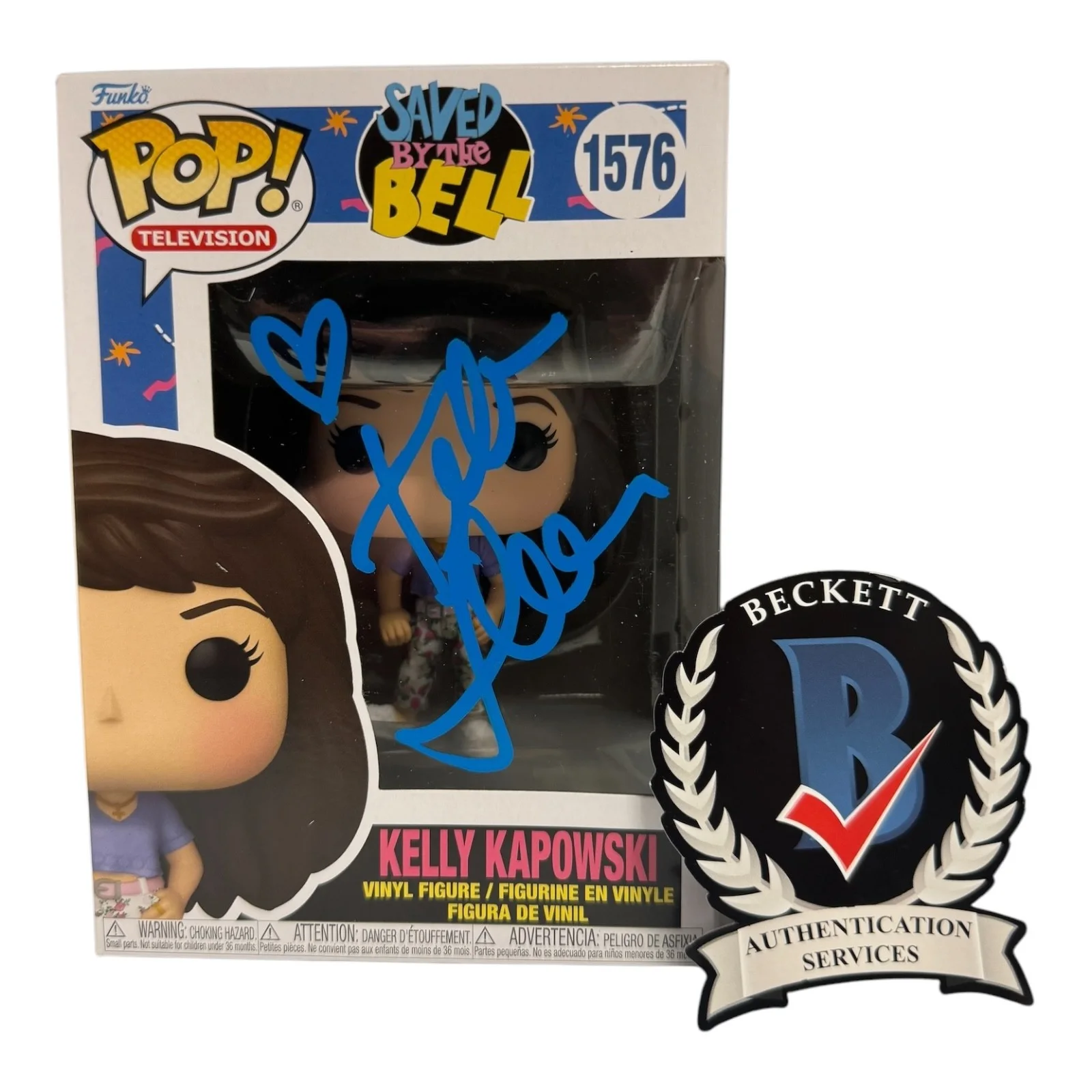 Tiffani Thiessen — Tiffani Thiessen Signed Autograph Saved By the Bell Funko 1576 Beckett Bas Kelly