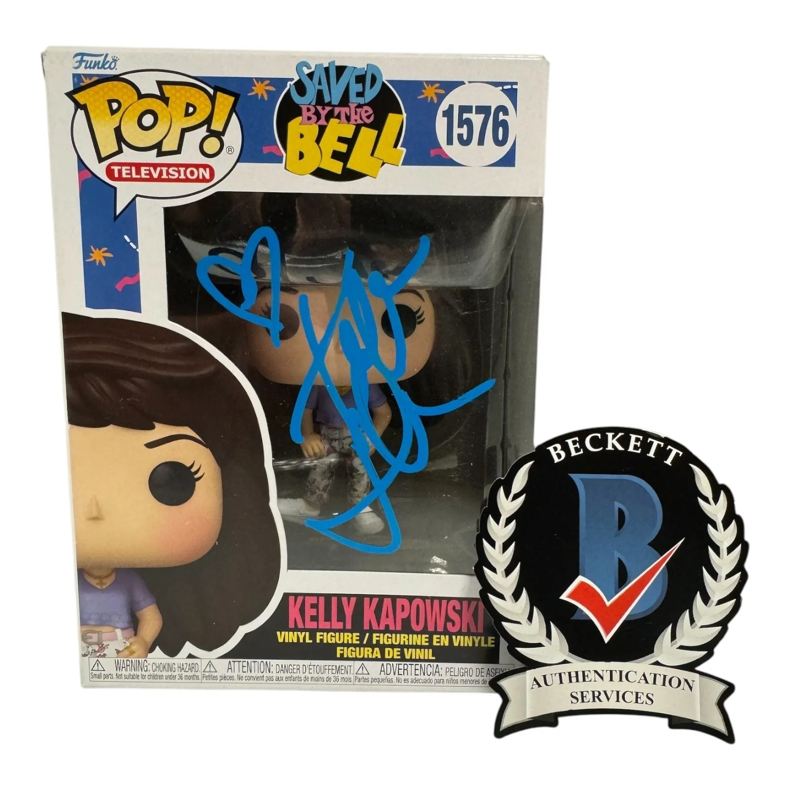 Tiffani Thiessen — Tiffani Thiessen Signed Autograph Saved By the Bell Funko 1576 Beckett Bas Kelly