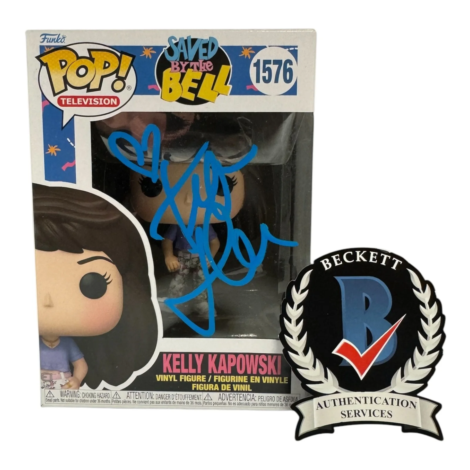 Tiffani Thiessen — Tiffani Thiessen Signed Autograph Saved By the Bell Funko 1576 Beckett Bas Kelly
