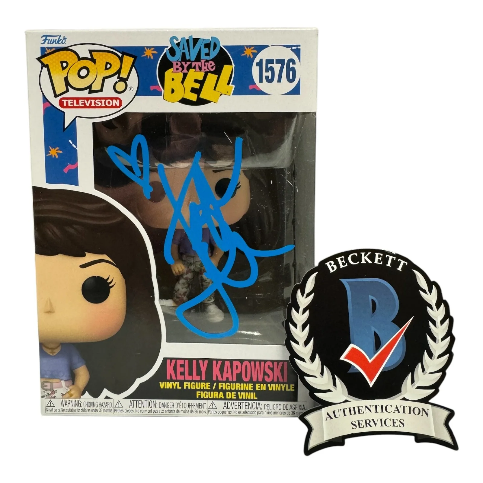 Tiffani Thiessen — Tiffani Thiessen Signed Autograph Saved By the Bell Funko 1576 Beckett Bas Kelly