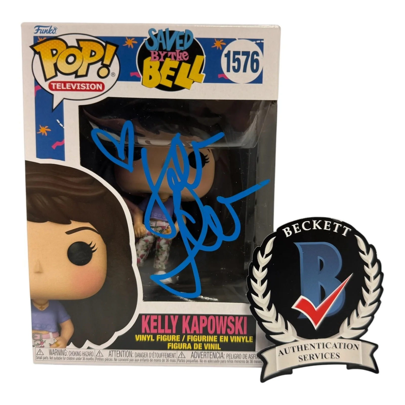 Tiffani Thiessen — Tiffani Thiessen Signed Autograph Saved By the Bell Funko 1576 Beckett Bas Kelly