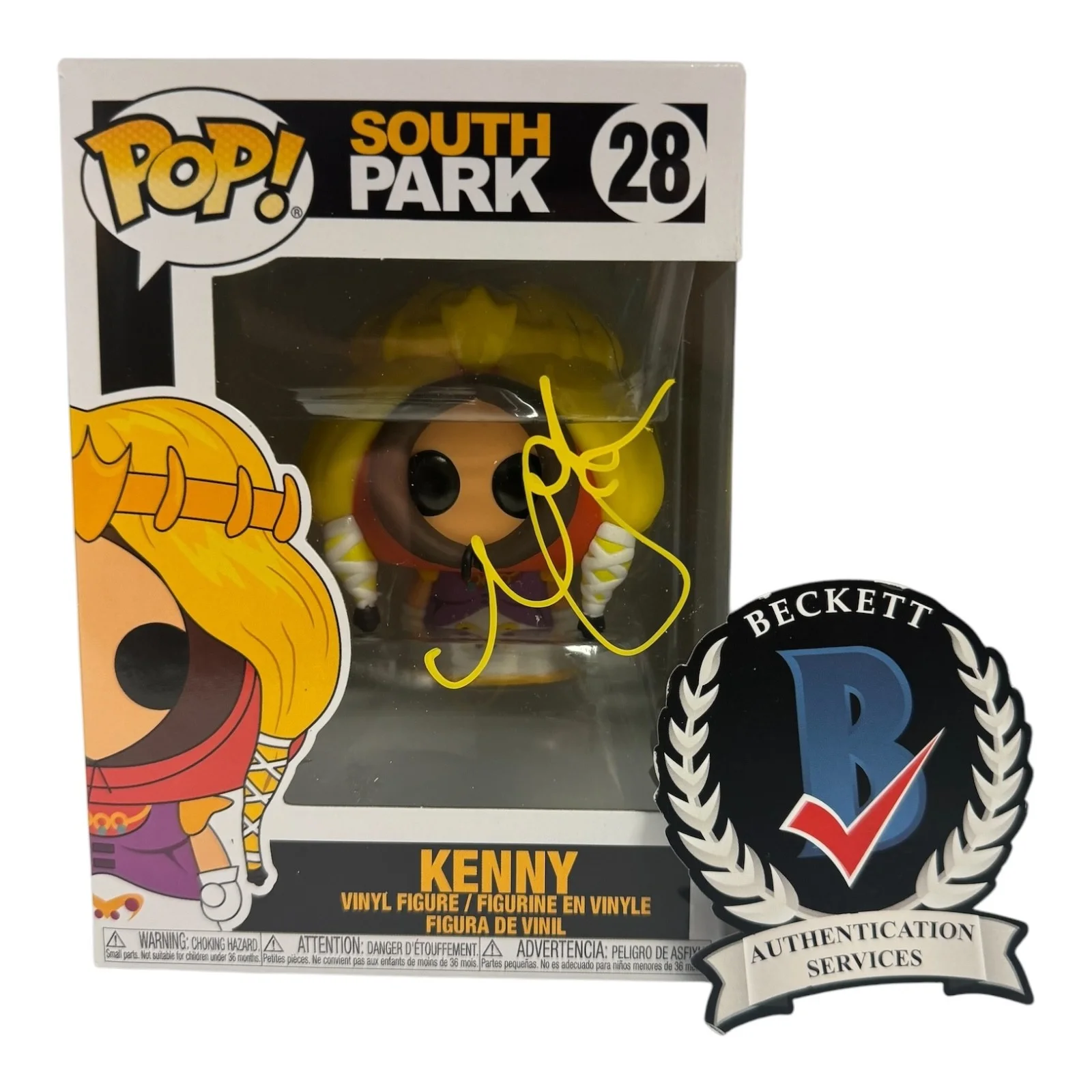 MATT STONE — MATT STONE SIGNED AUTOGRAPH SOUTH PARK FUNKO POP 28 BECKETT BAS KENNY