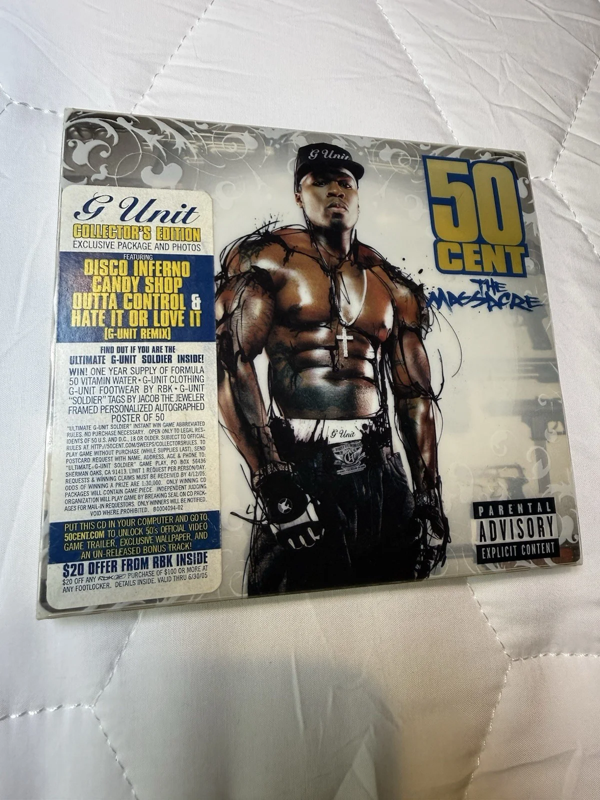 50 Cent the Massacre CD SIGNED Universal Collector Edition 1 of 100 w/COA, изображение 3