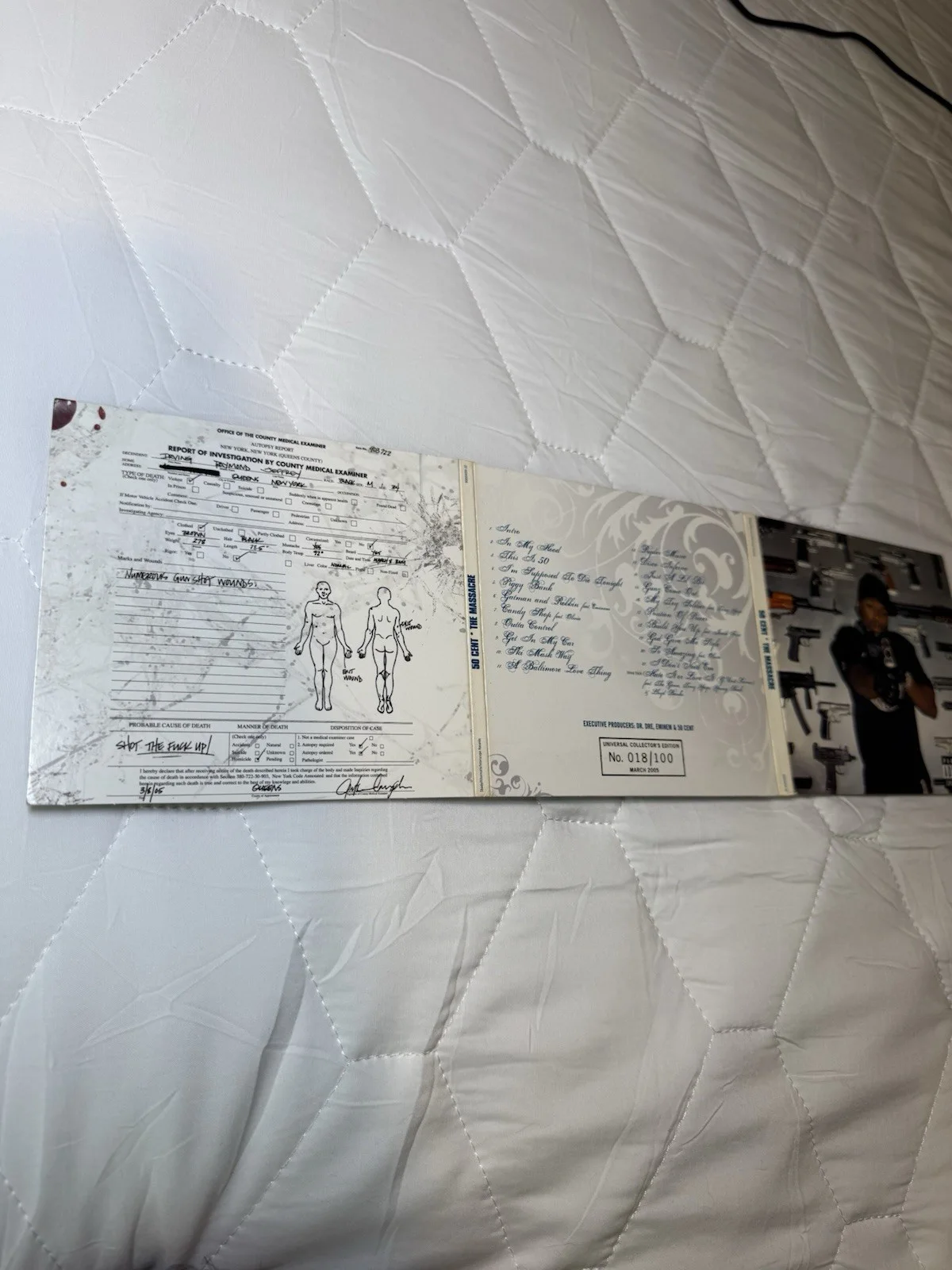 50 Cent the Massacre CD SIGNED Universal Collector Edition 1 of 100 w/COA, изображение 4