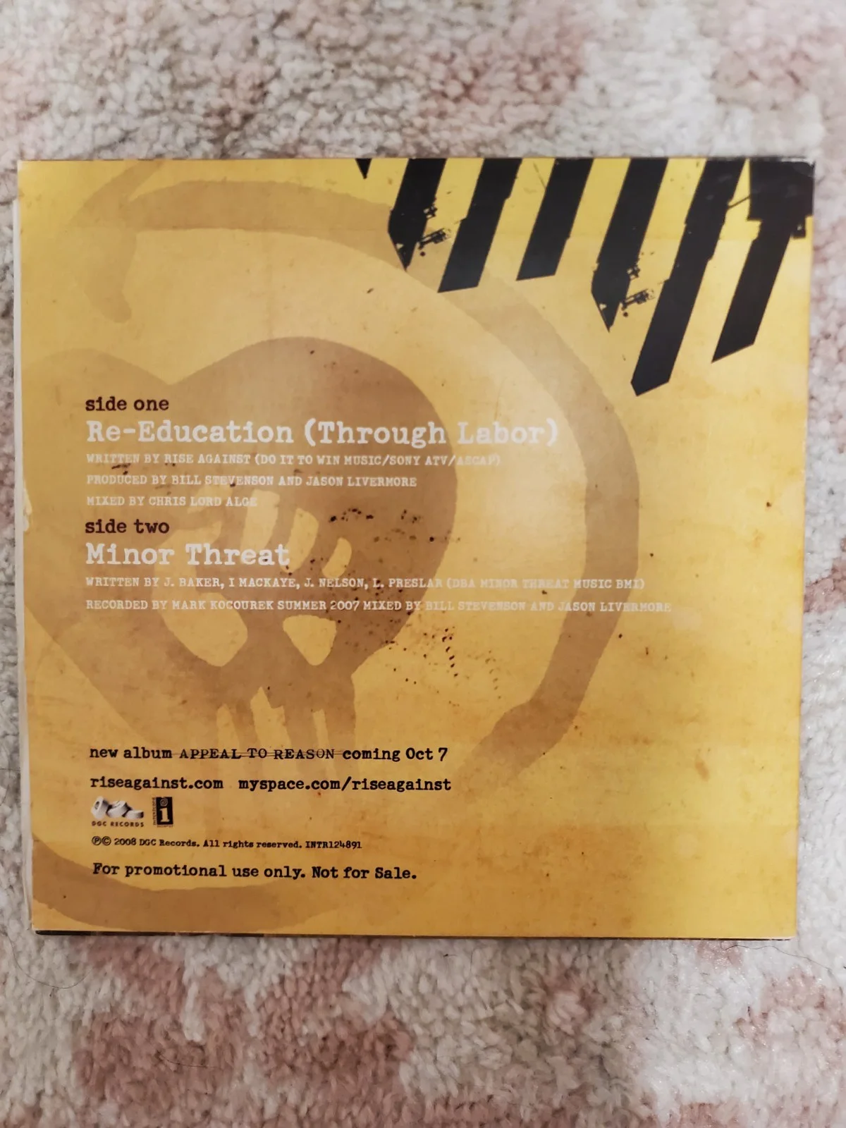 Rise Against Signed 7" Vinyl Record, image 2