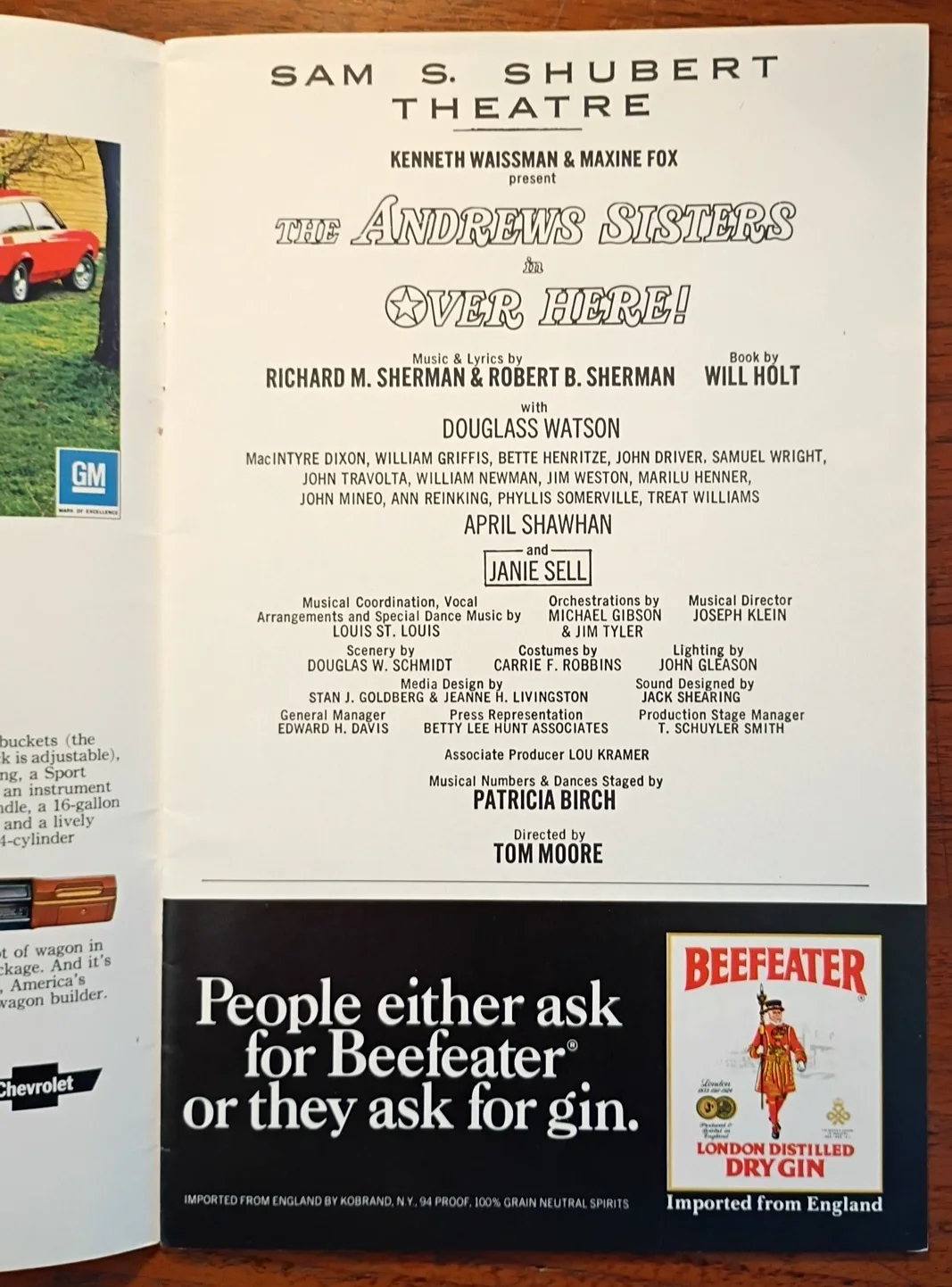 Patty Andrews (1918-2013) Signed 1974 Playbill "OVER HERE!", image 2