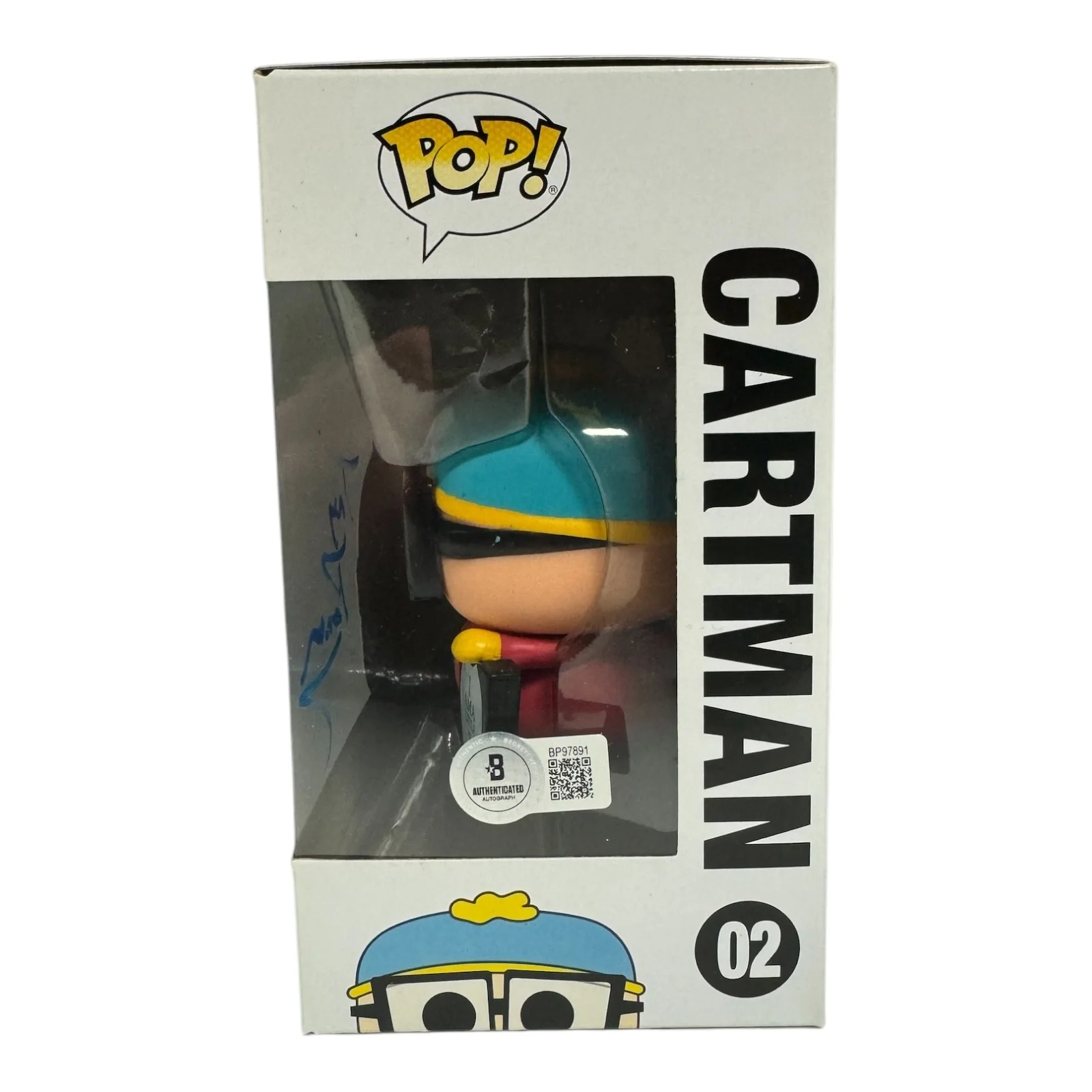 TREY PARKER — TREY PARKER SIGNED AUTOGRAPH SOUTH PARK FUNKO POP 02 BECKETT BAS CARTMAN, изображение 2