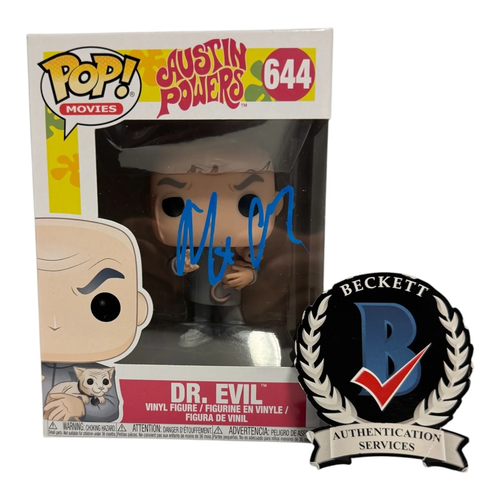 Mike Myers — Mike Myers Signed Autograph Austin Powers Funko Pop 644 Beckett BAS Dr Evil