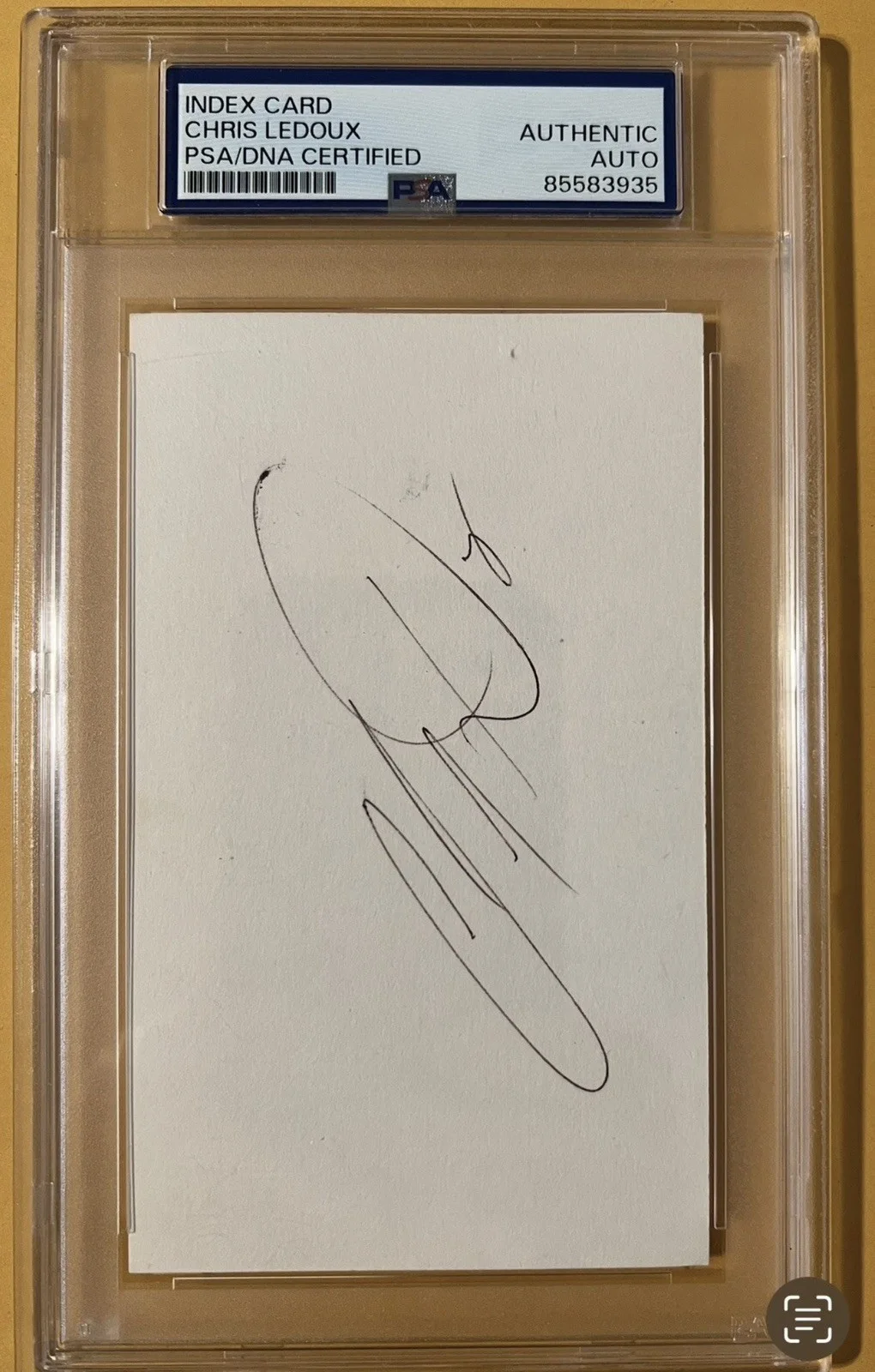 Chris LeDoux signed 3x5 Index Card PSA COA Autograph Rodeo Country Singer, изображение 2