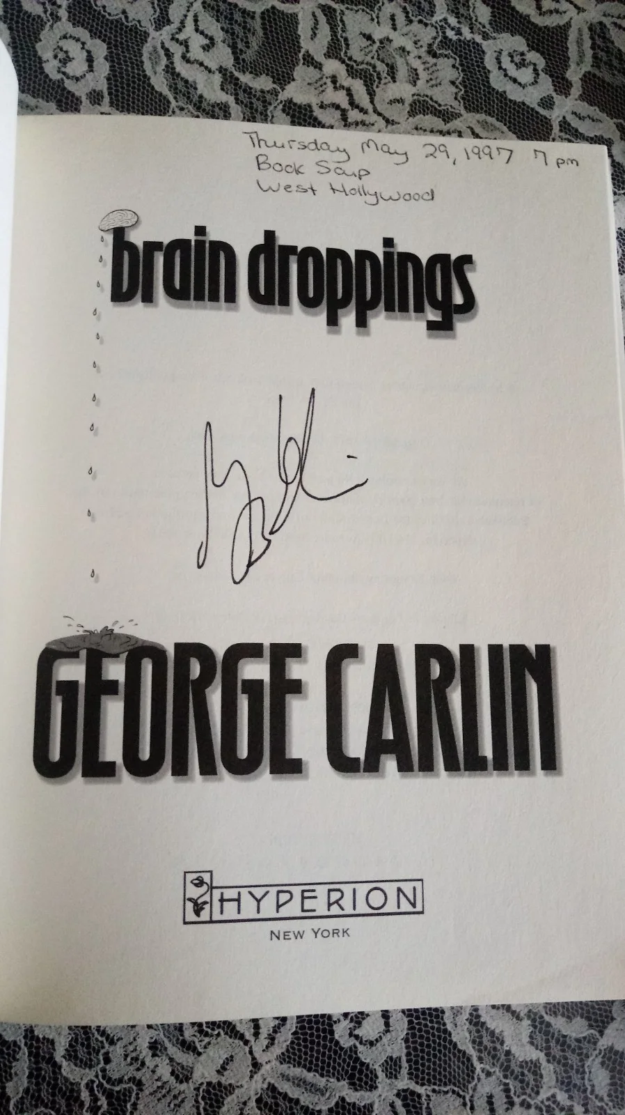 George Carlin — SIGNED George Carlin SET of 6 AUTOGRAPHED Books HTF Collection RARE Last Words, изображение 5