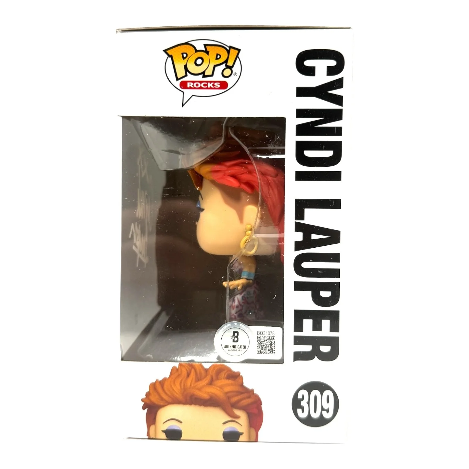 CYNDI LAUPER SIGNED AUTOGRAPH FUNKO POP 309 BECKETT BAS, image 2