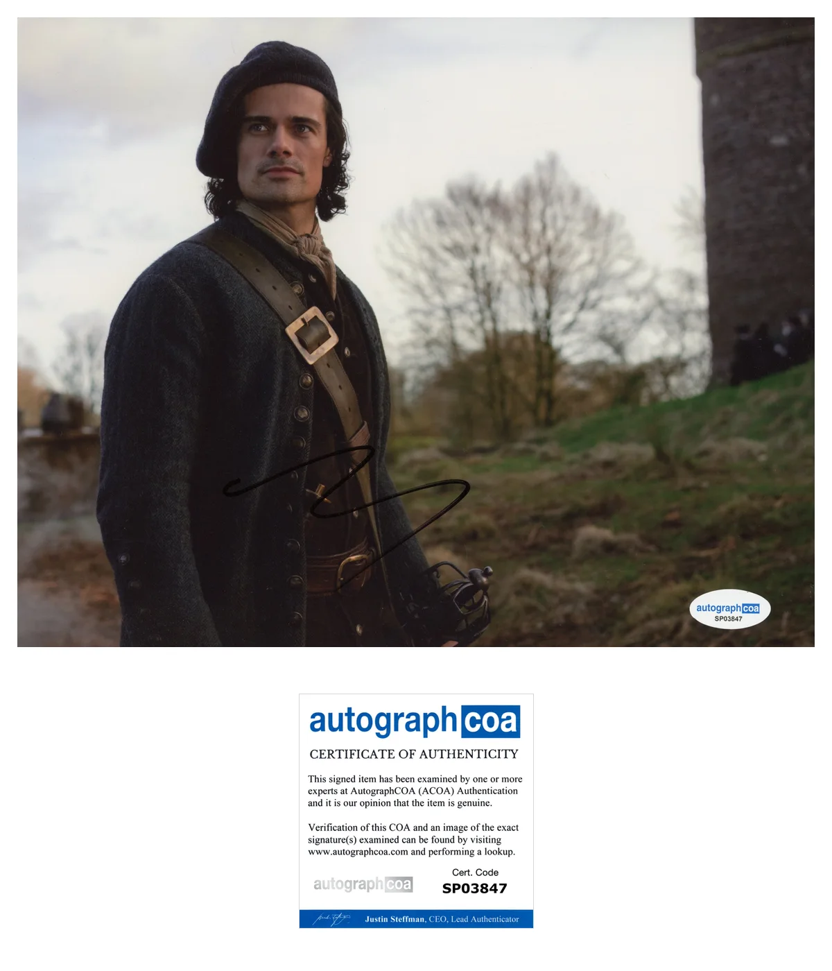 Jamie Roy Outlander Blood Autographed Signed 8x10 Photo ACOA, image 2