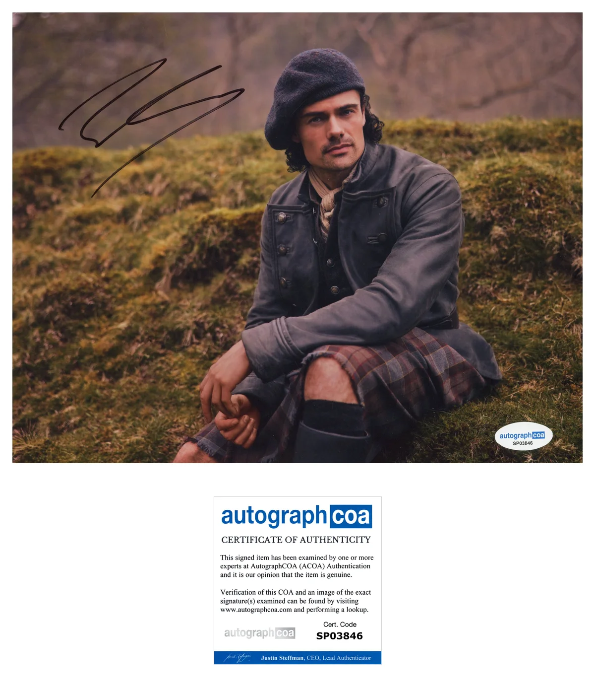 Jamie Roy Outlander Blood Autographed Signed 8x10 Photo ACOA, image 2