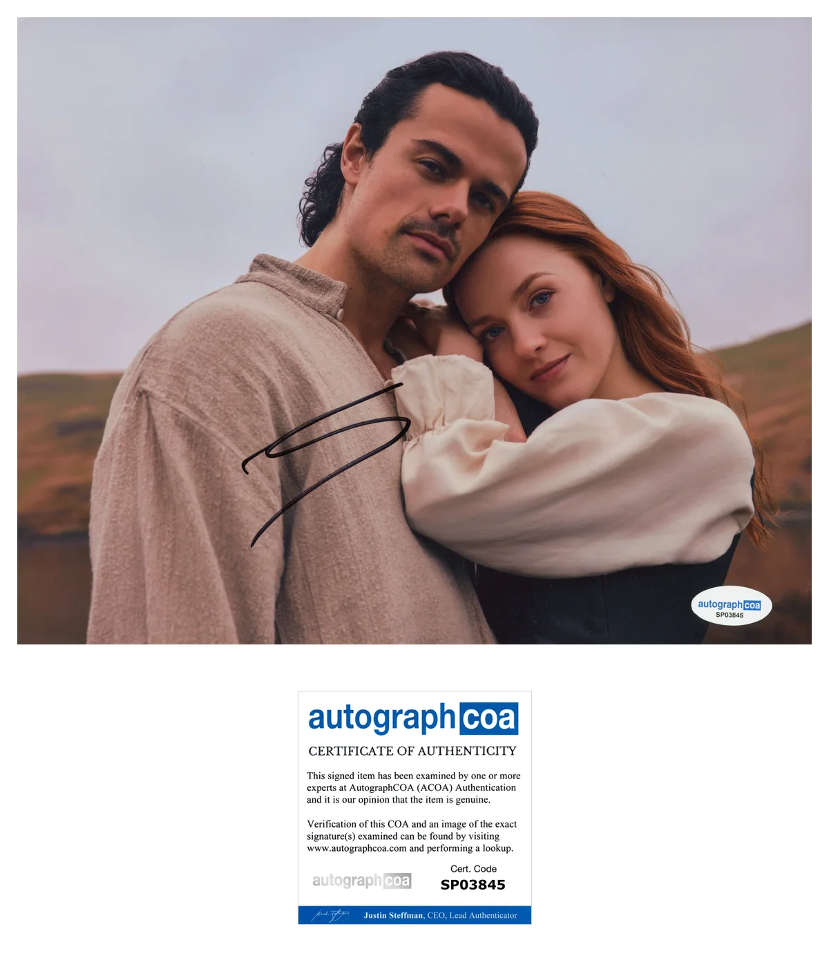Jamie Roy Outlander Blood Autographed Signed 8x10 Photo ACOA, image 2
