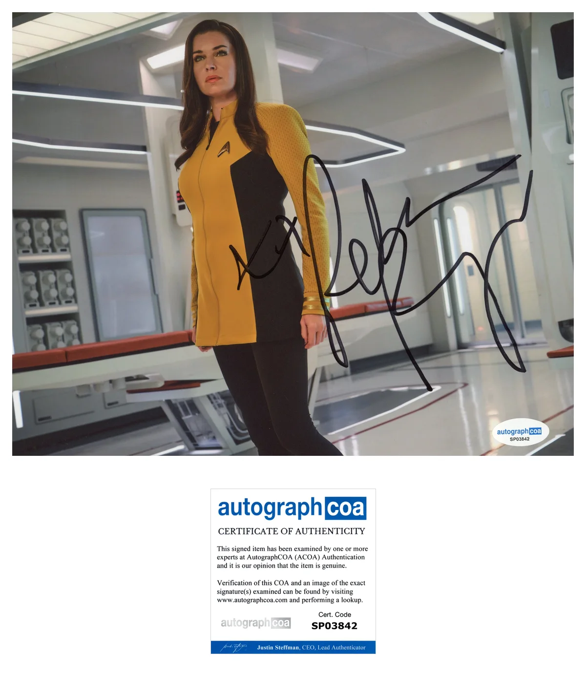 Rebecca Romijn Star Trek Autographed Signed 8x10 Photo ACOA, image 2