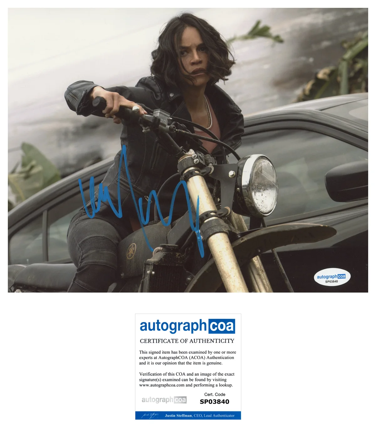 Michelle Rodriguez Fast and FuriousAutographed Signed 8x10 Photo ACOA, image 2