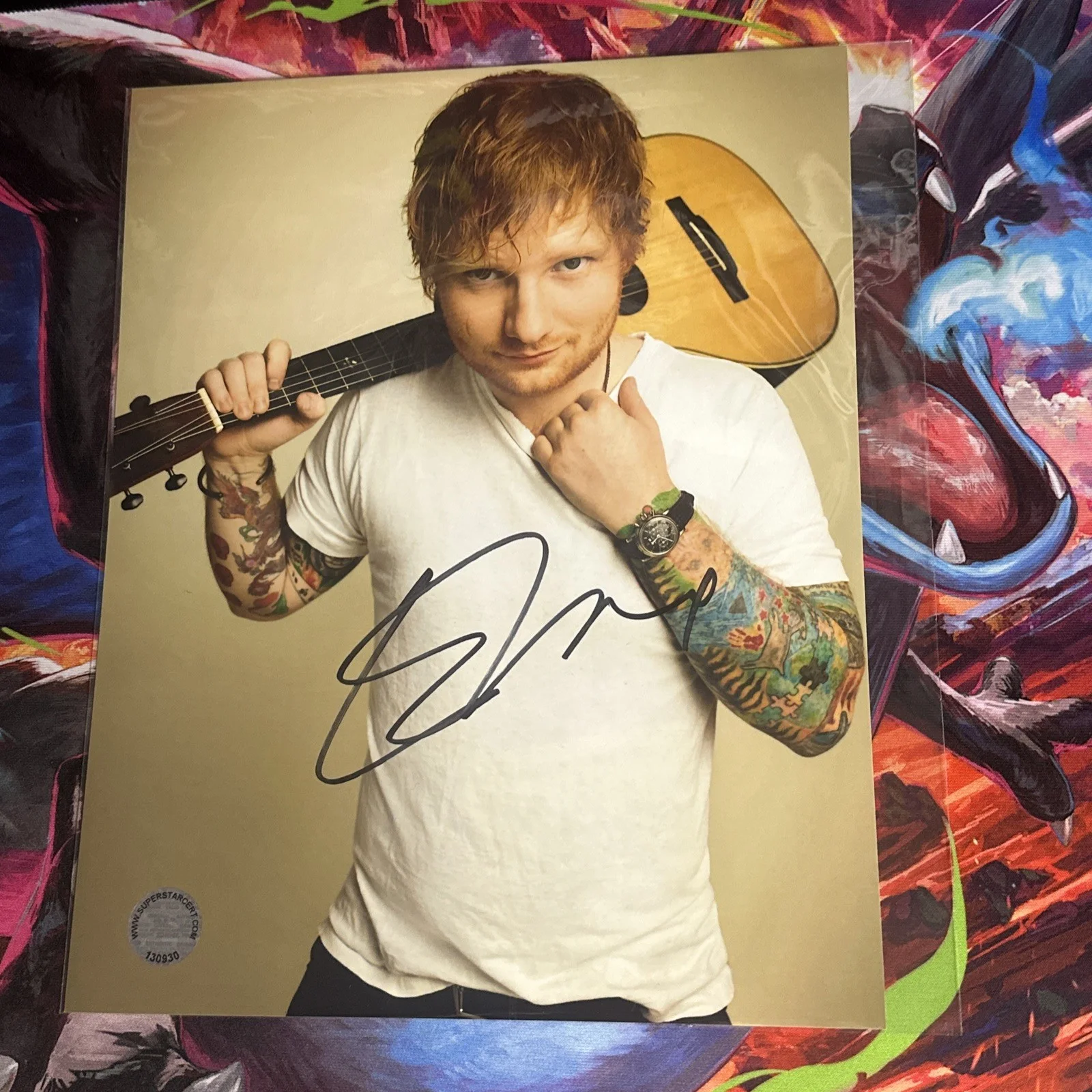 Ed Sheeran — Ed Sheeran signed 8x10 Photograph - Mint - With COA, image 2
