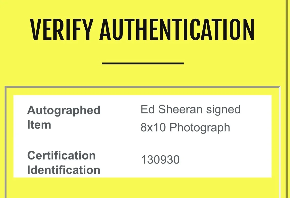 Ed Sheeran — Ed Sheeran signed 8x10 Photograph - Mint - With COA, image 5
