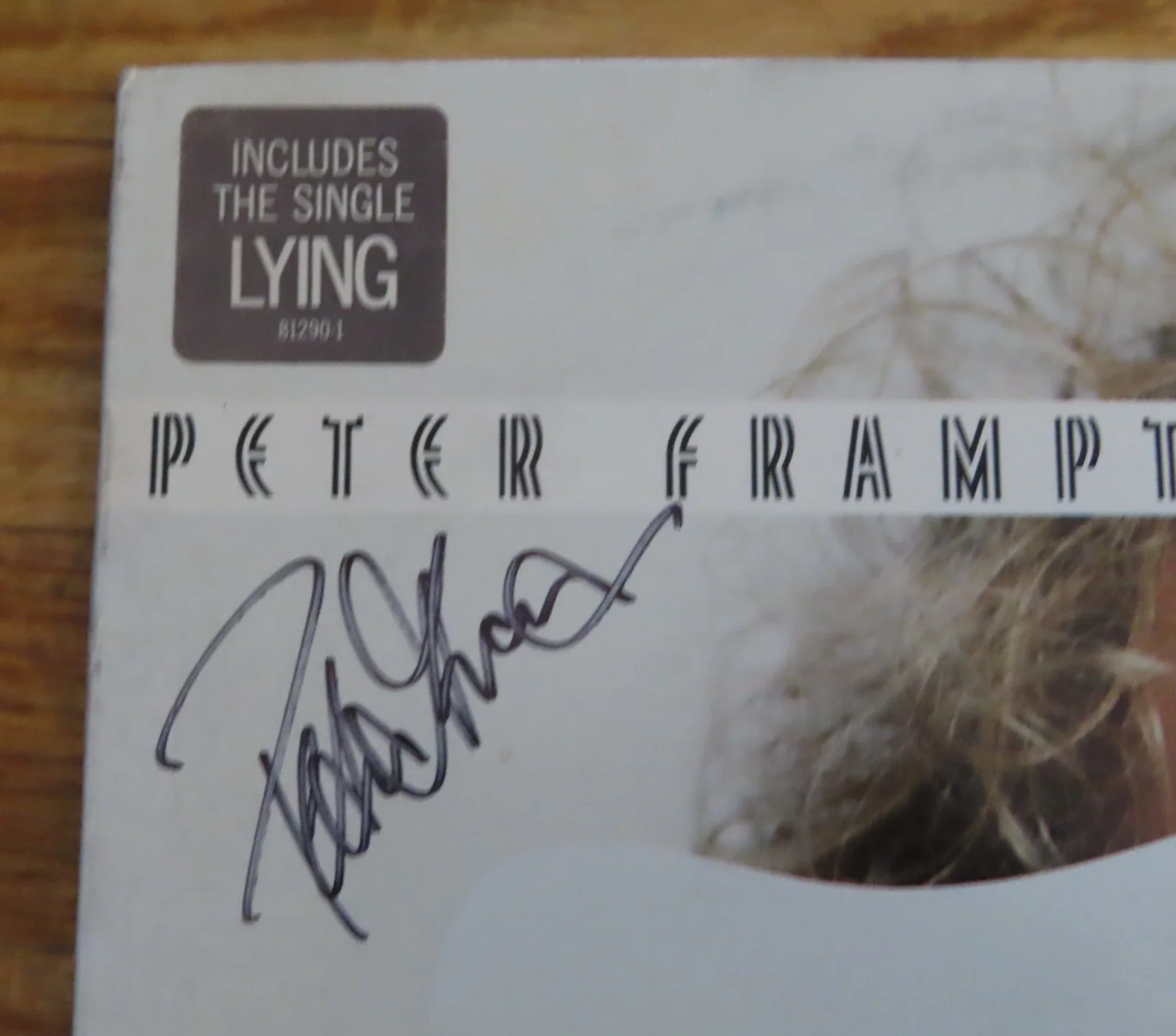 PETER FRAMPTON signed 1986 PREMONITION Record / Album COA, image 2