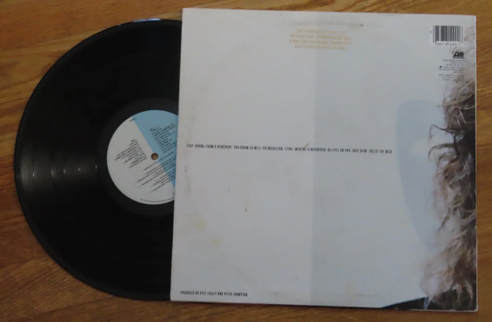 PETER FRAMPTON signed 1986 PREMONITION Record / Album COA, image 3