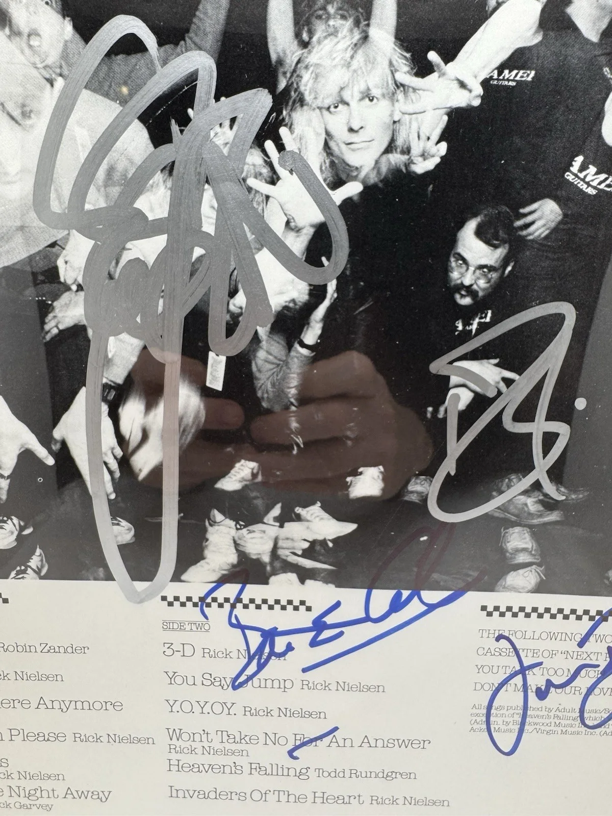 CHEAP TRICK Signed Vinyl Insert X4 Nielsen ZANDER BRANDT BUN E PSA/DNA Autograph, изображение 2