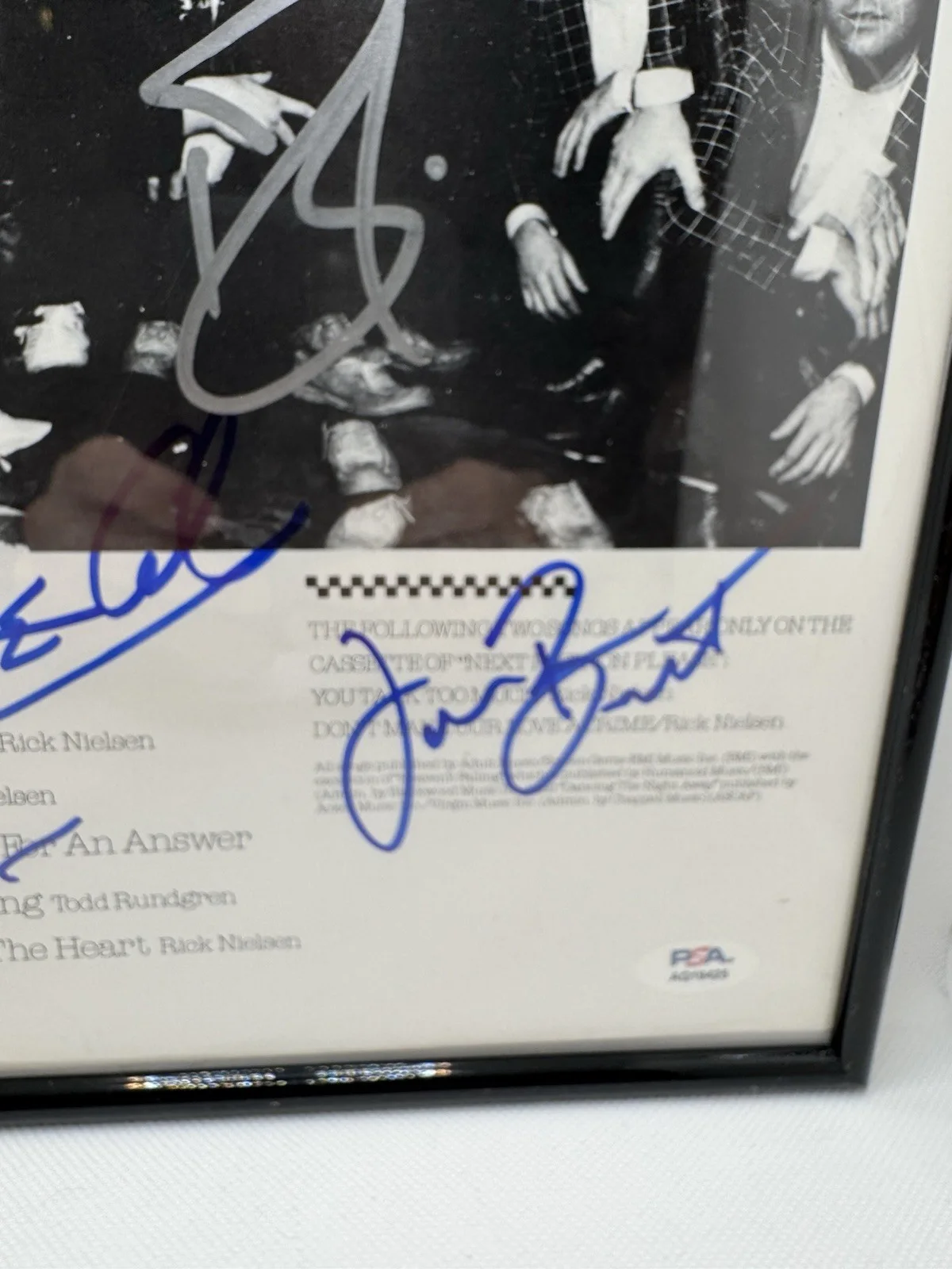 CHEAP TRICK Signed Vinyl Insert X4 Nielsen ZANDER BRANDT BUN E PSA/DNA Autograph, изображение 3