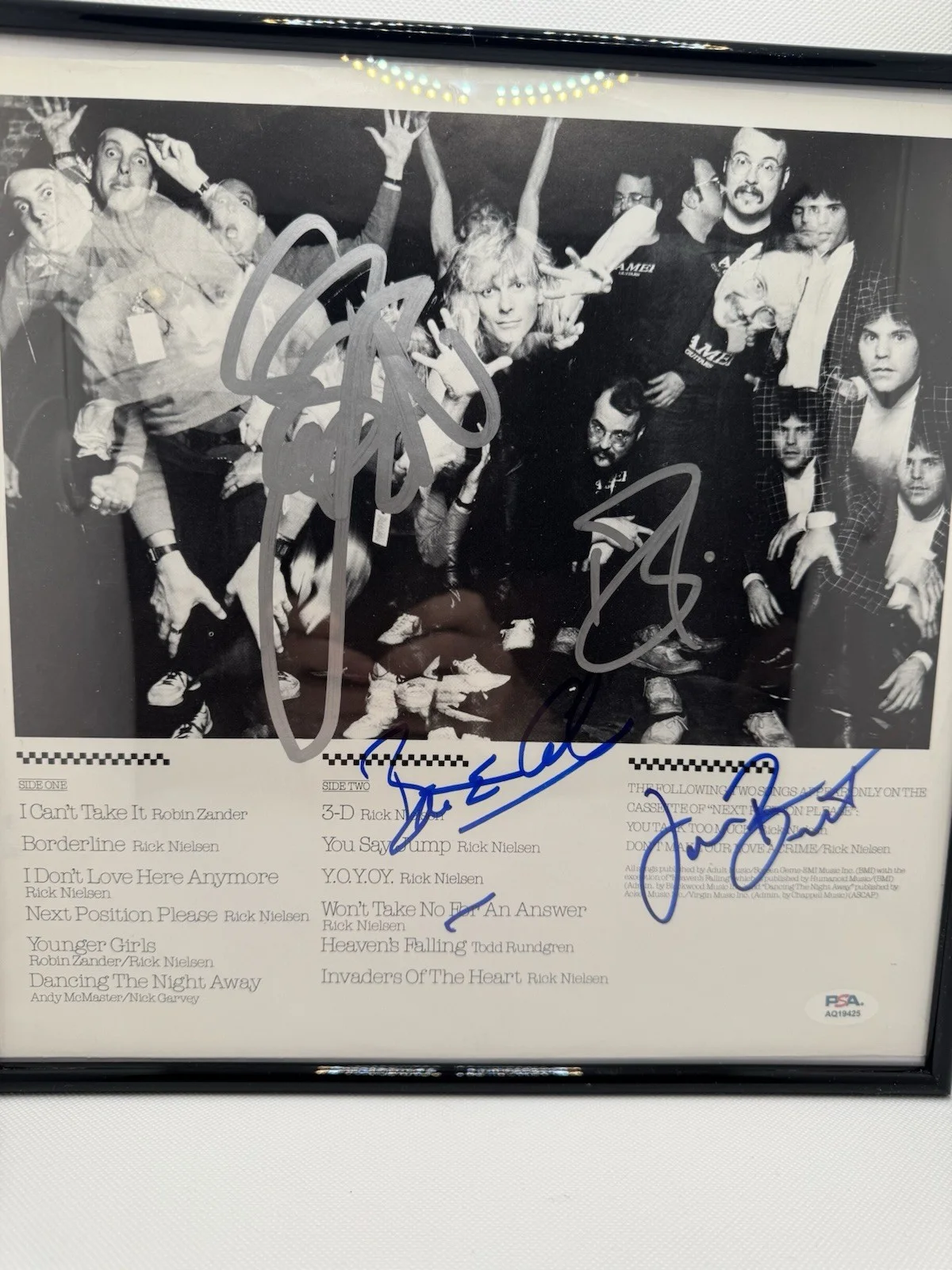 CHEAP TRICK Signed Vinyl Insert X4 Nielsen ZANDER BRANDT BUN E PSA/DNA Autograph, изображение 5