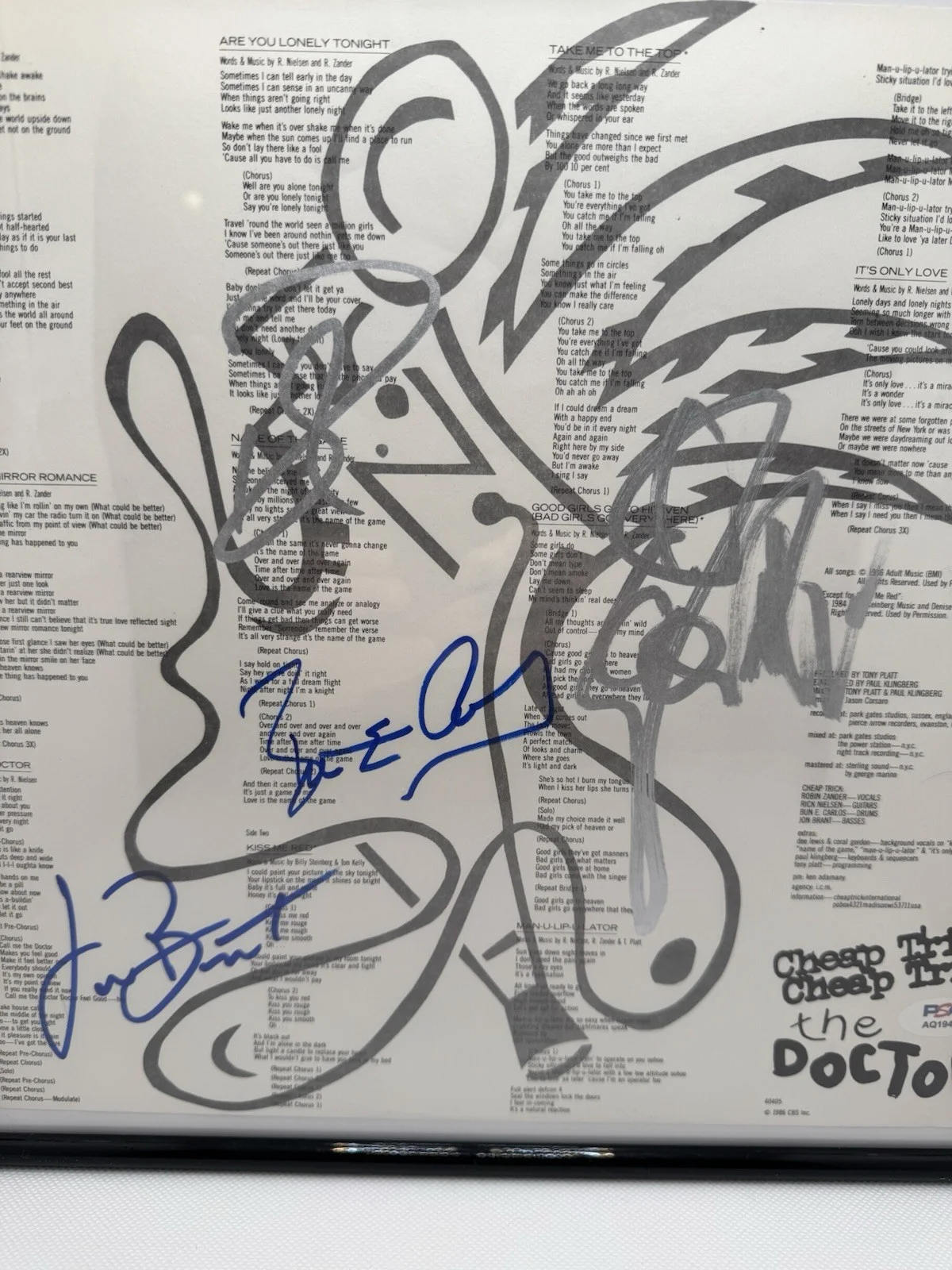 CHEAP TRICK Signed THE DOCTOR X4 Nielsen ZANDER BRANDT BUN E PSA/DNA Autograph, image 2