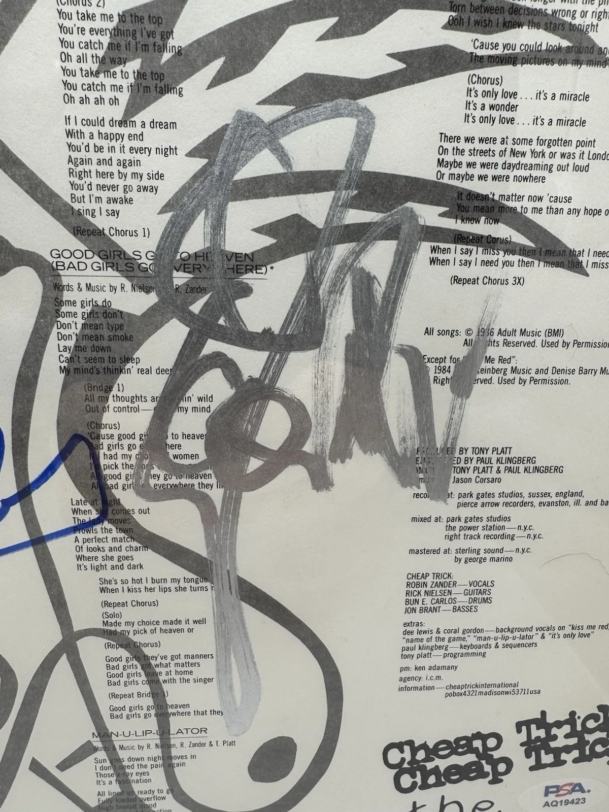 CHEAP TRICK Signed THE DOCTOR X4 Nielsen ZANDER BRANDT BUN E PSA/DNA Autograph, image 3