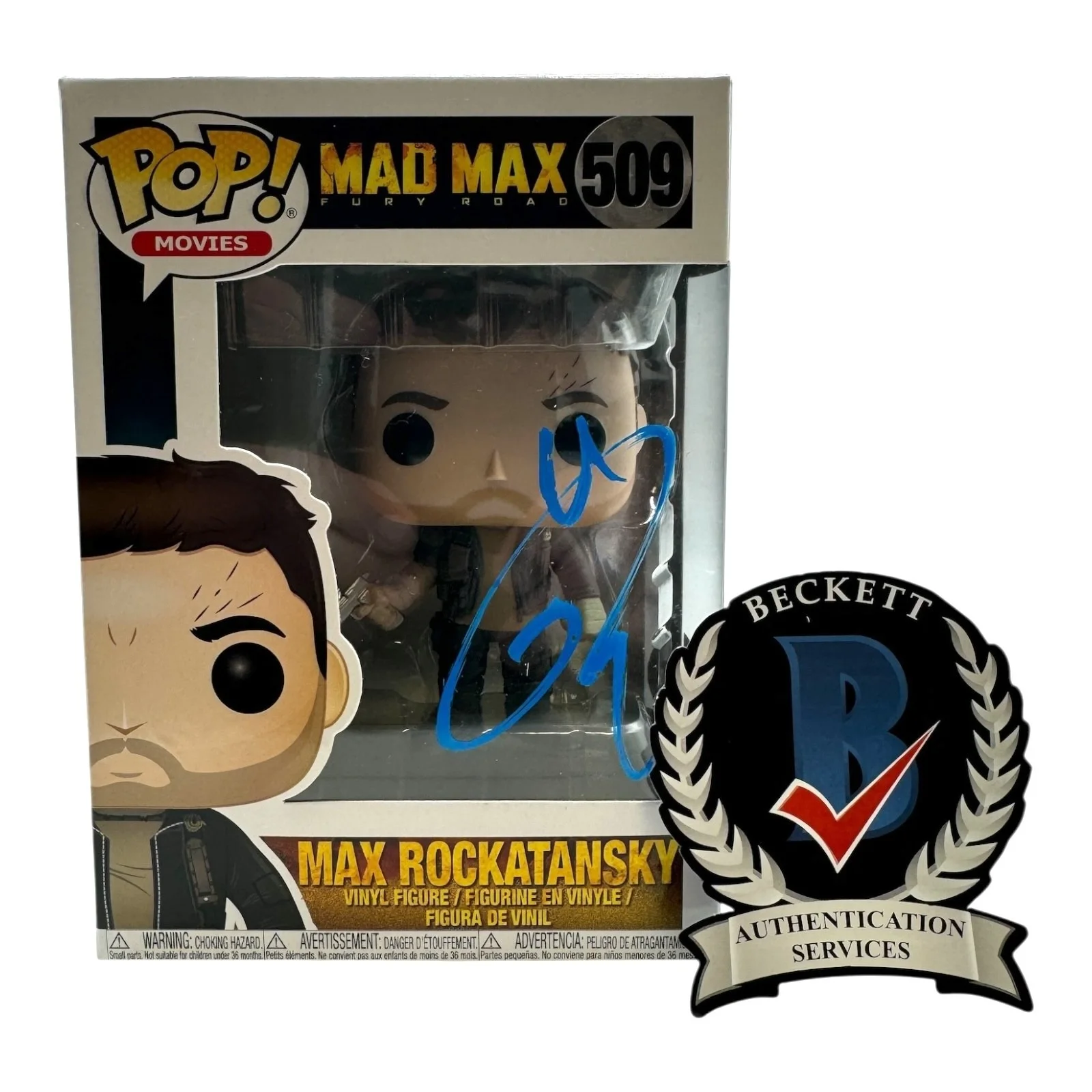 Tom Hardy — Tom Hardy Signed Autograph Mad Max Fury Road Funko Pop 509 Beckett BAS