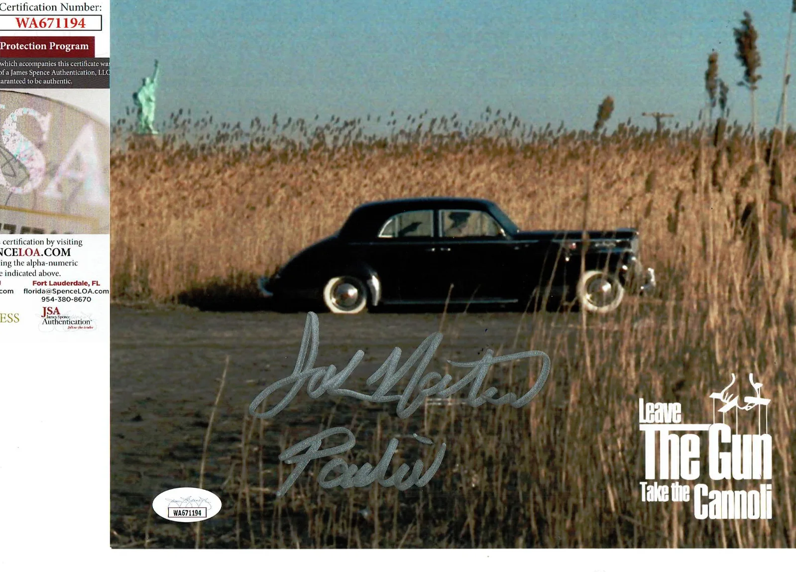 John Martino — Godfather John Martino Paulie signed 8x10 Leave The Gun Take the Cannolis JSA