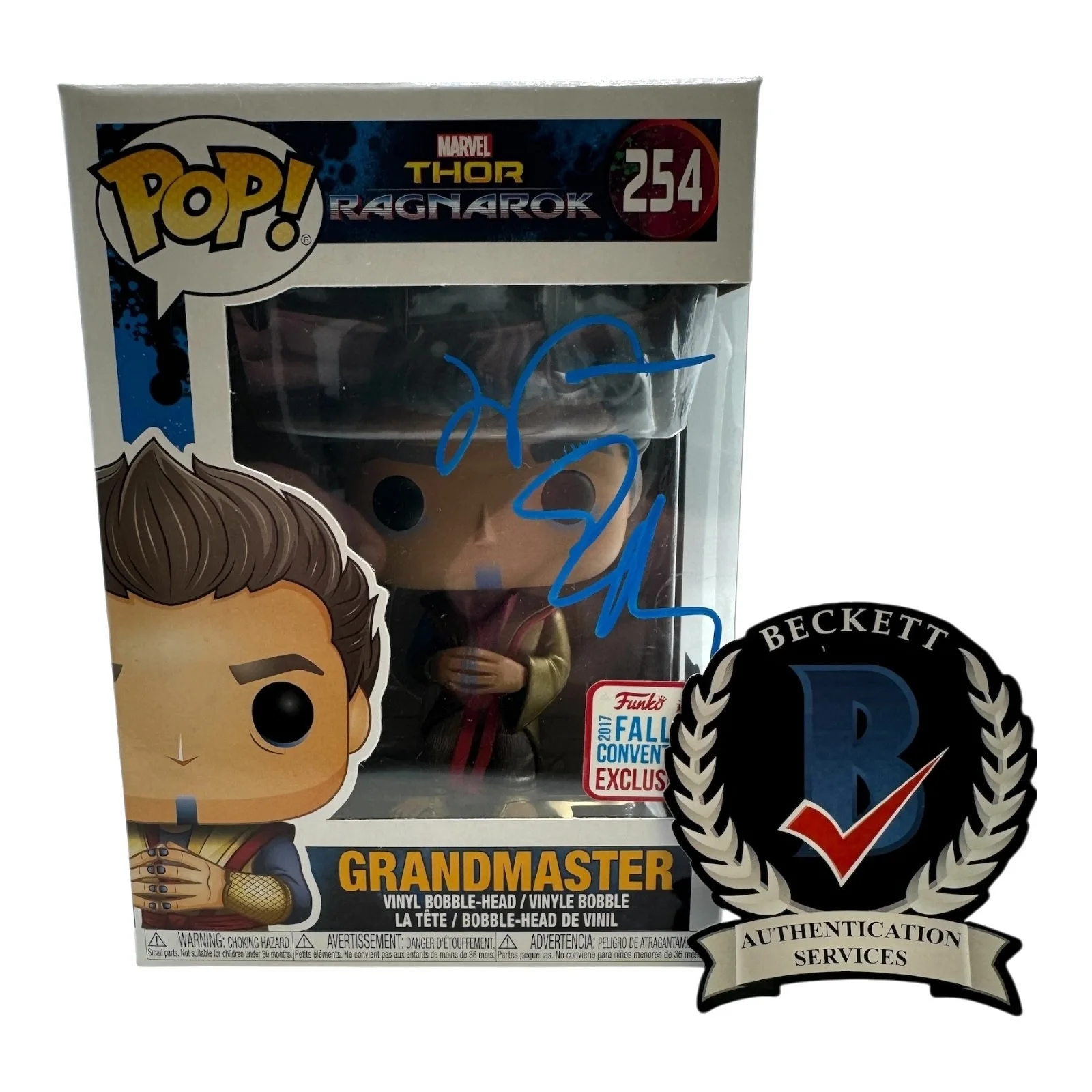 Jeff Goldblum — Jeff Goldblum Signed Autograph Thor Ragnarok Funko Pop 254 Beckett Grandmaster