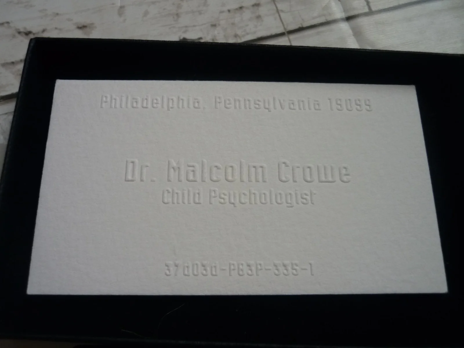 Movie replica prop boxed business card dr Malcolm Crowe sixth sense, изображение 4
