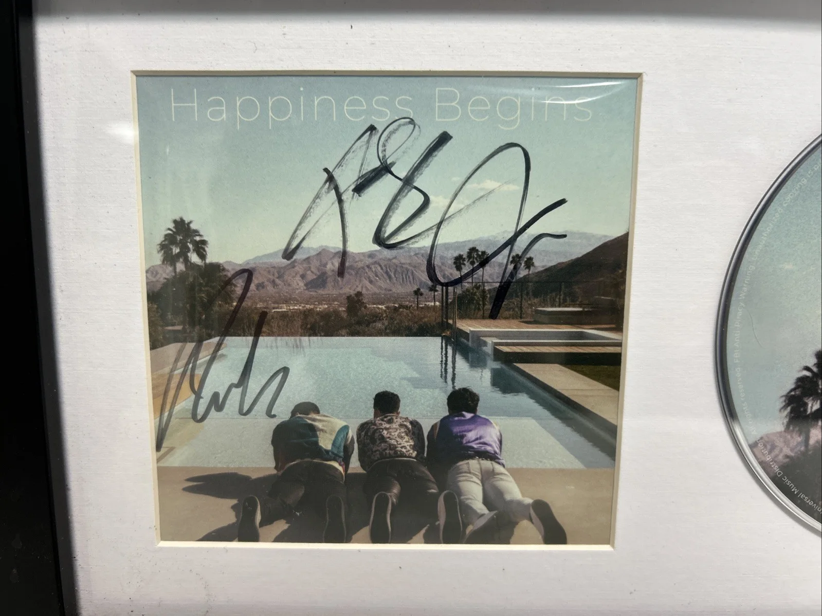 Jonas Brothers Happiness Begins Signed CD Booklet, Framed With CD!, image 2