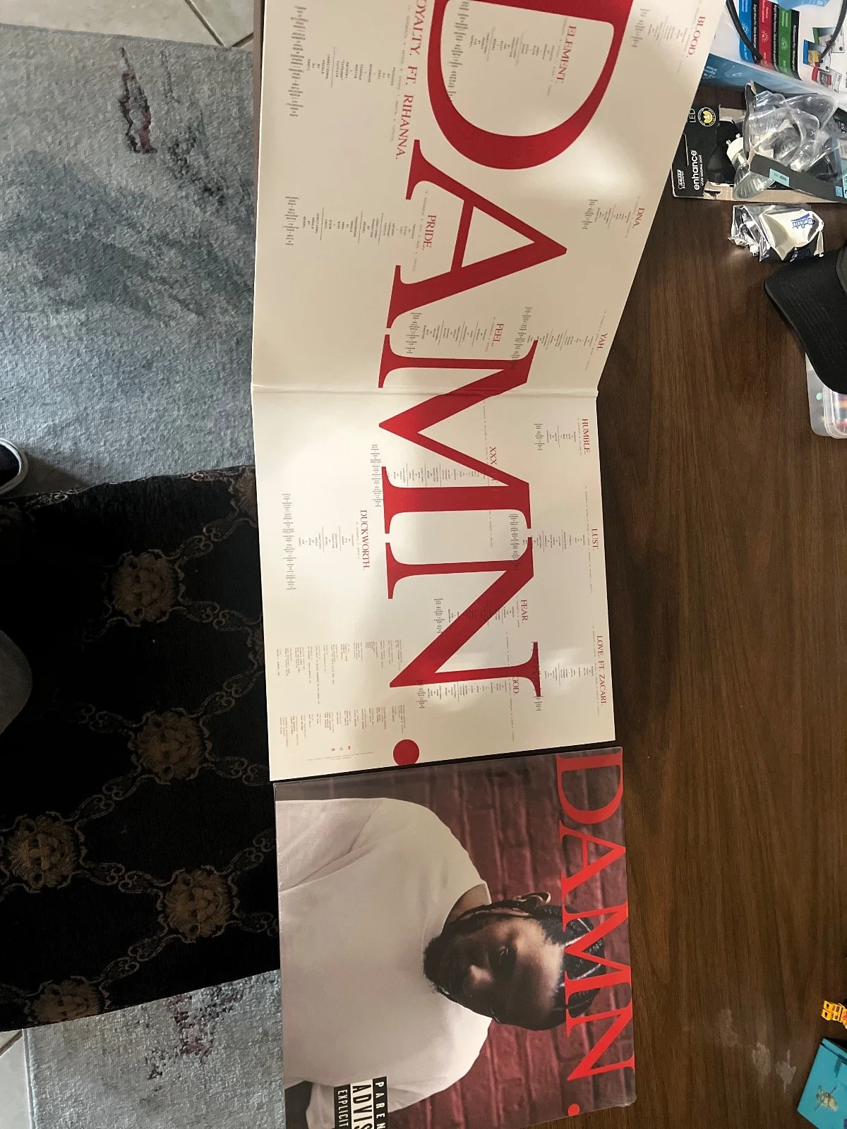 100% Authentic Kendrick Lamar autographed DAMN album LP hand signed rare sealed, изображение 2