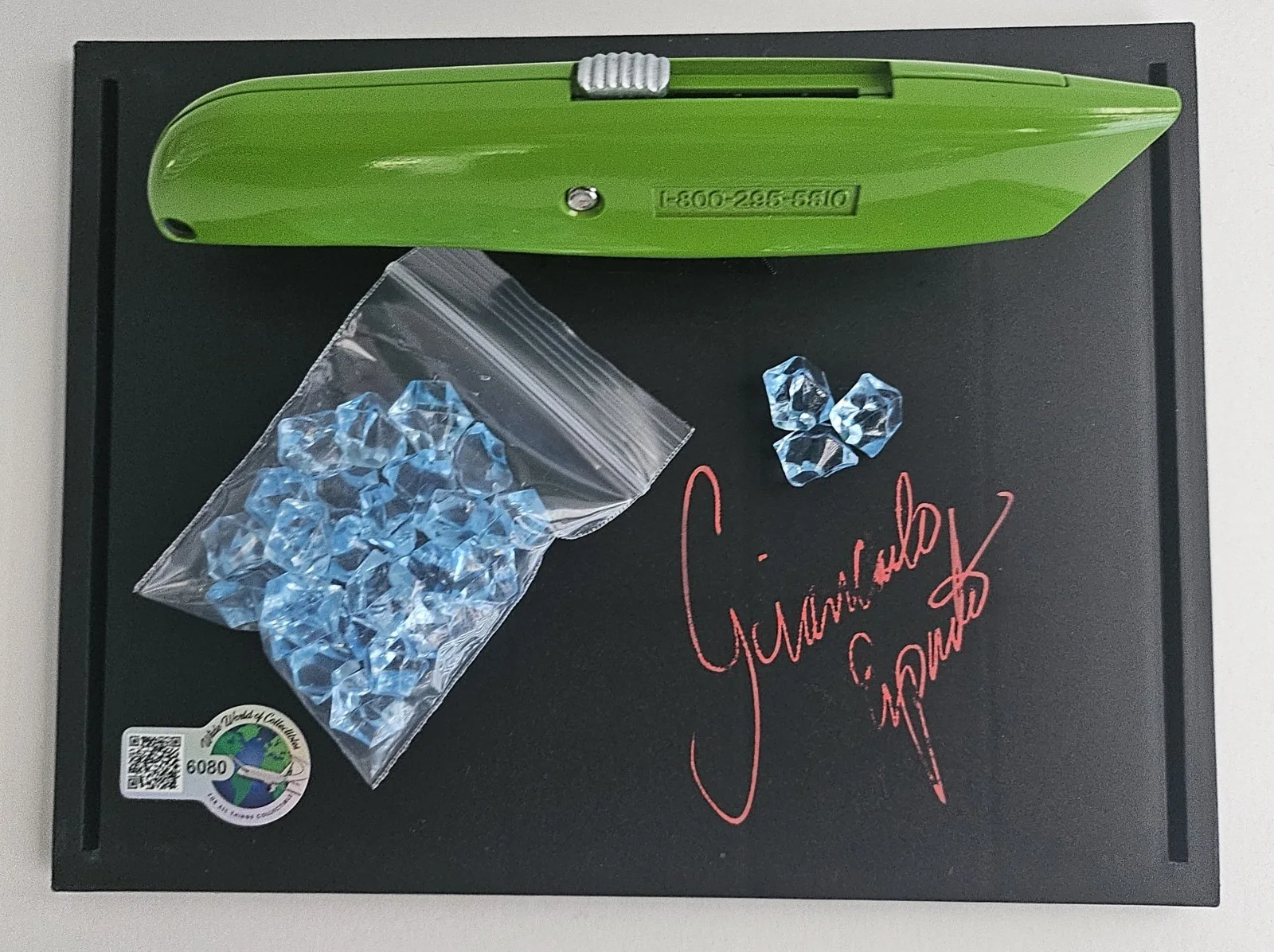 Giancarlo Esposito — Breaking Bad Giancarlo Esposito Gus Fring Signed Box Cutter Display Prop COA, изображение 3