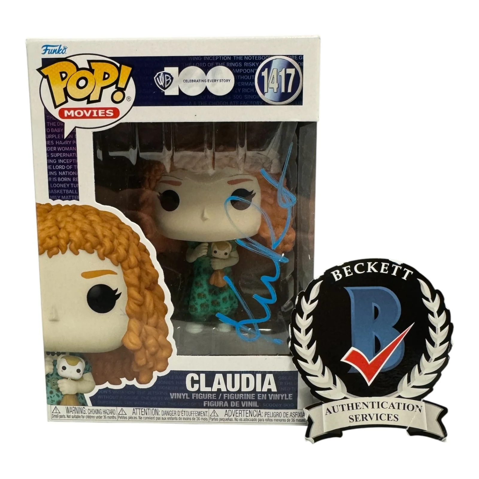 KIRSTEN DUNST — Kirsten Dunst Signed Autograph Funko Pop 1417 INTERVIEW WITH THE VAMPIRE BAS