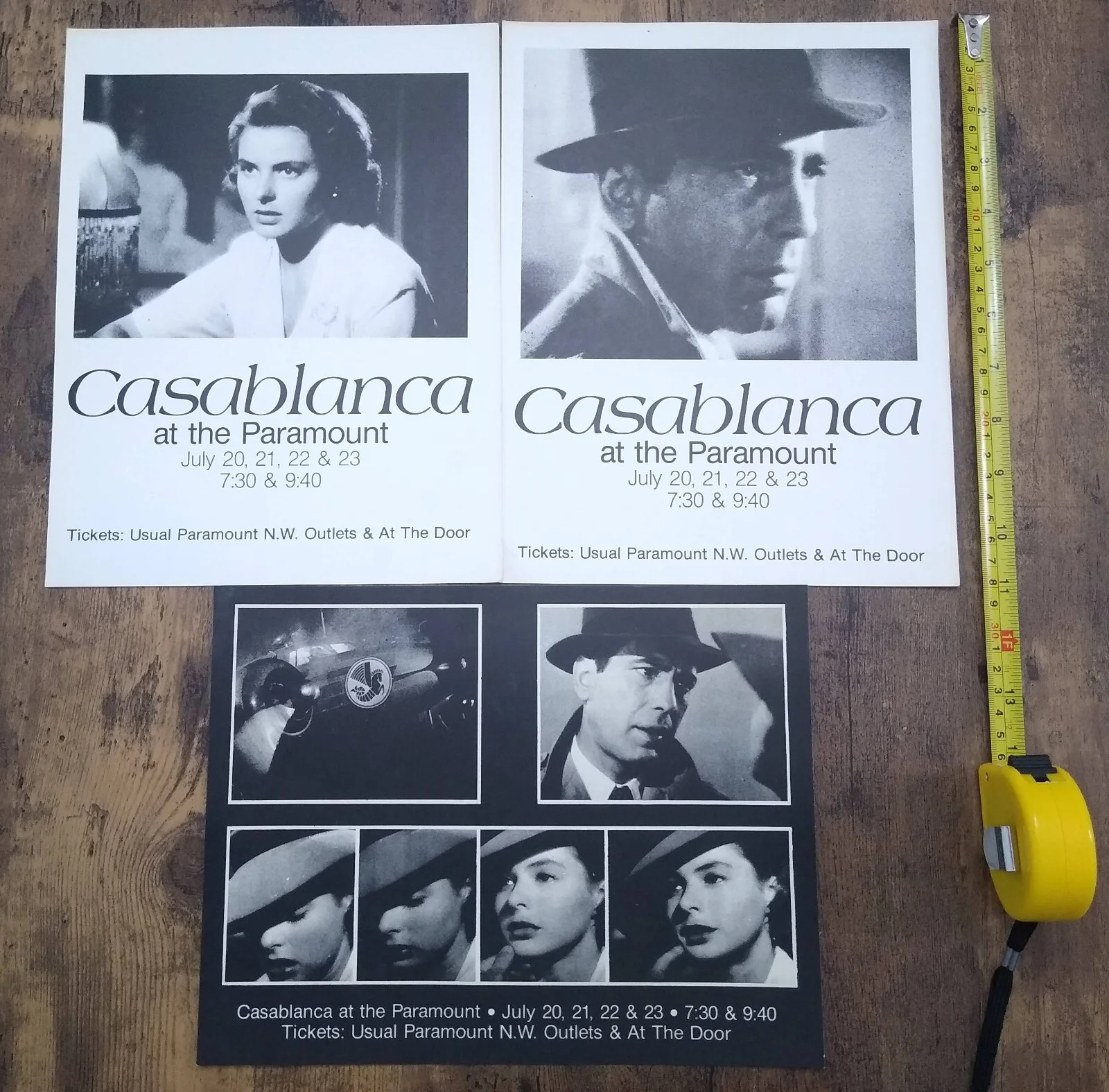 Rare Casablanca at the Paramount Old Photo Print Ingrid Bergman Humphrey Bogart, изображение 2