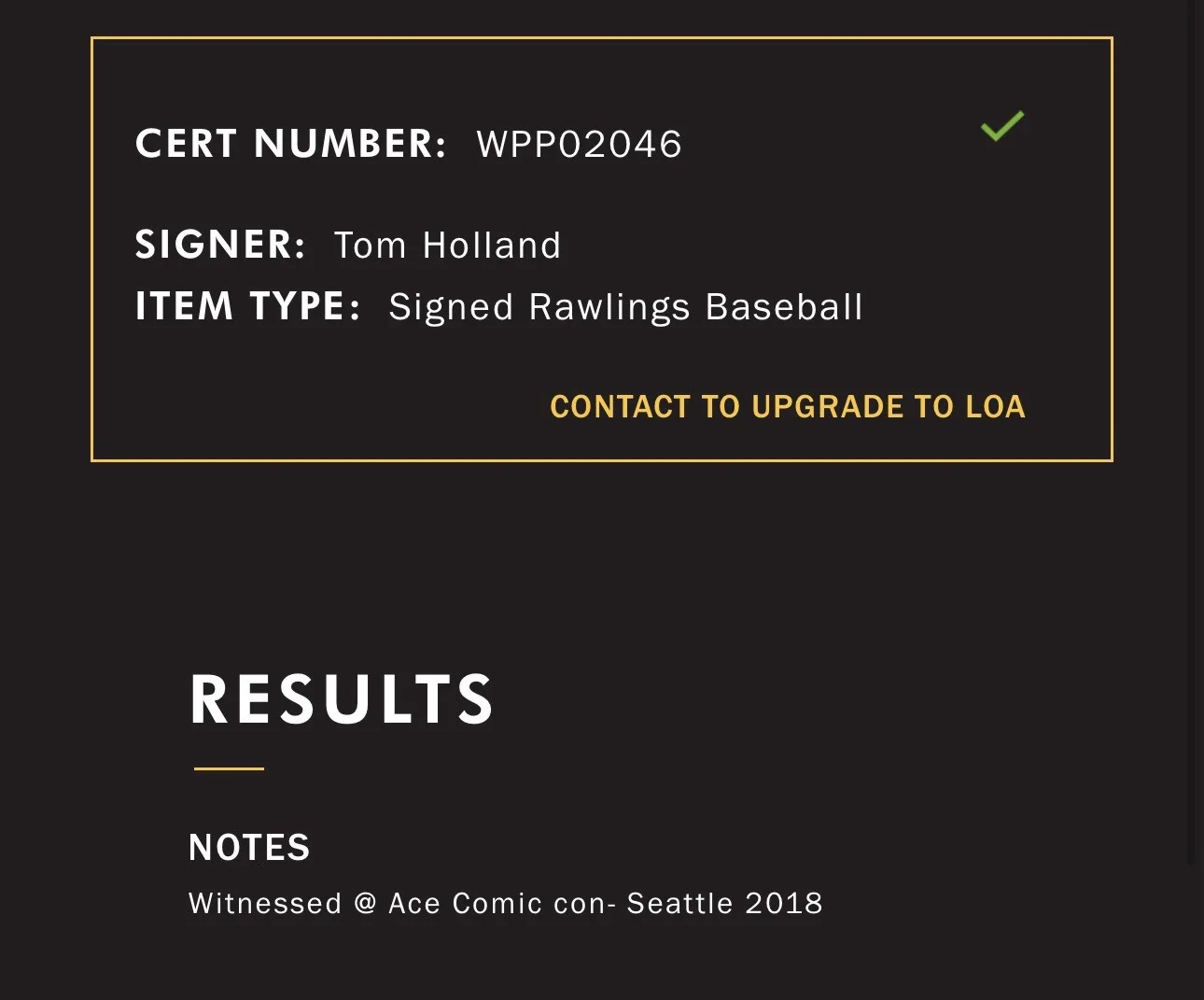 Tom Holland — Spiderman Tom Holland Signed Autograph OML Baseball JSA Witness Authentication, image 3