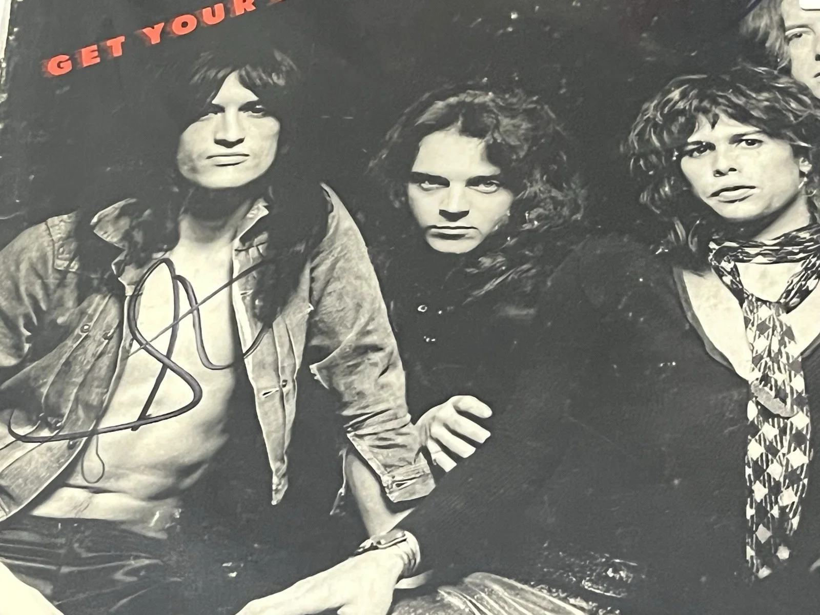 Aerosmith Signed Steven Tyler Lp Cover “Get Your Wings “ JSA With Card #II11258, image 2