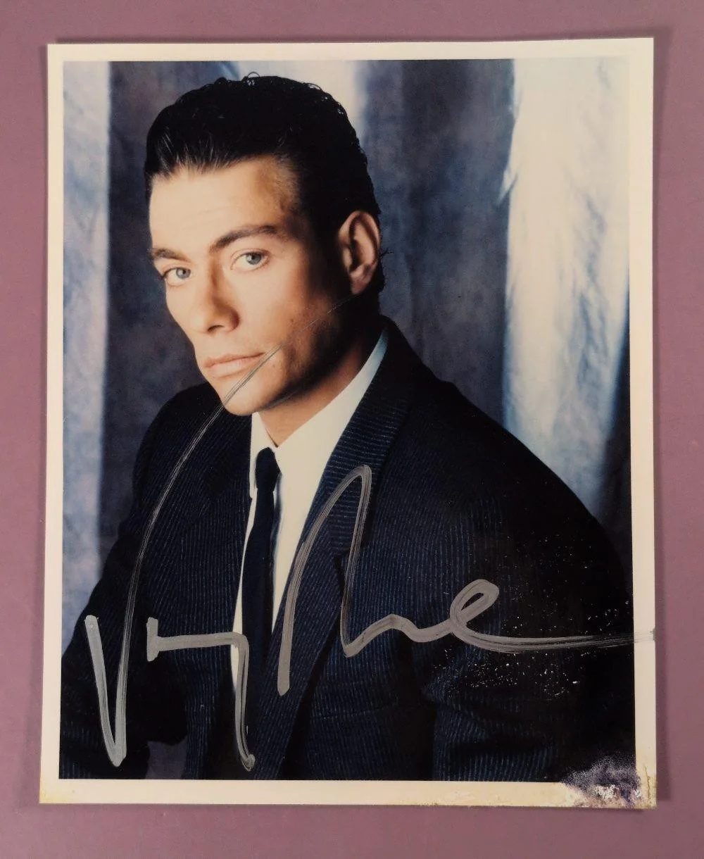 Jean-Claude Van Damme Autographed 8x10 Photo & Separate Signature Card Lot, изображение 3