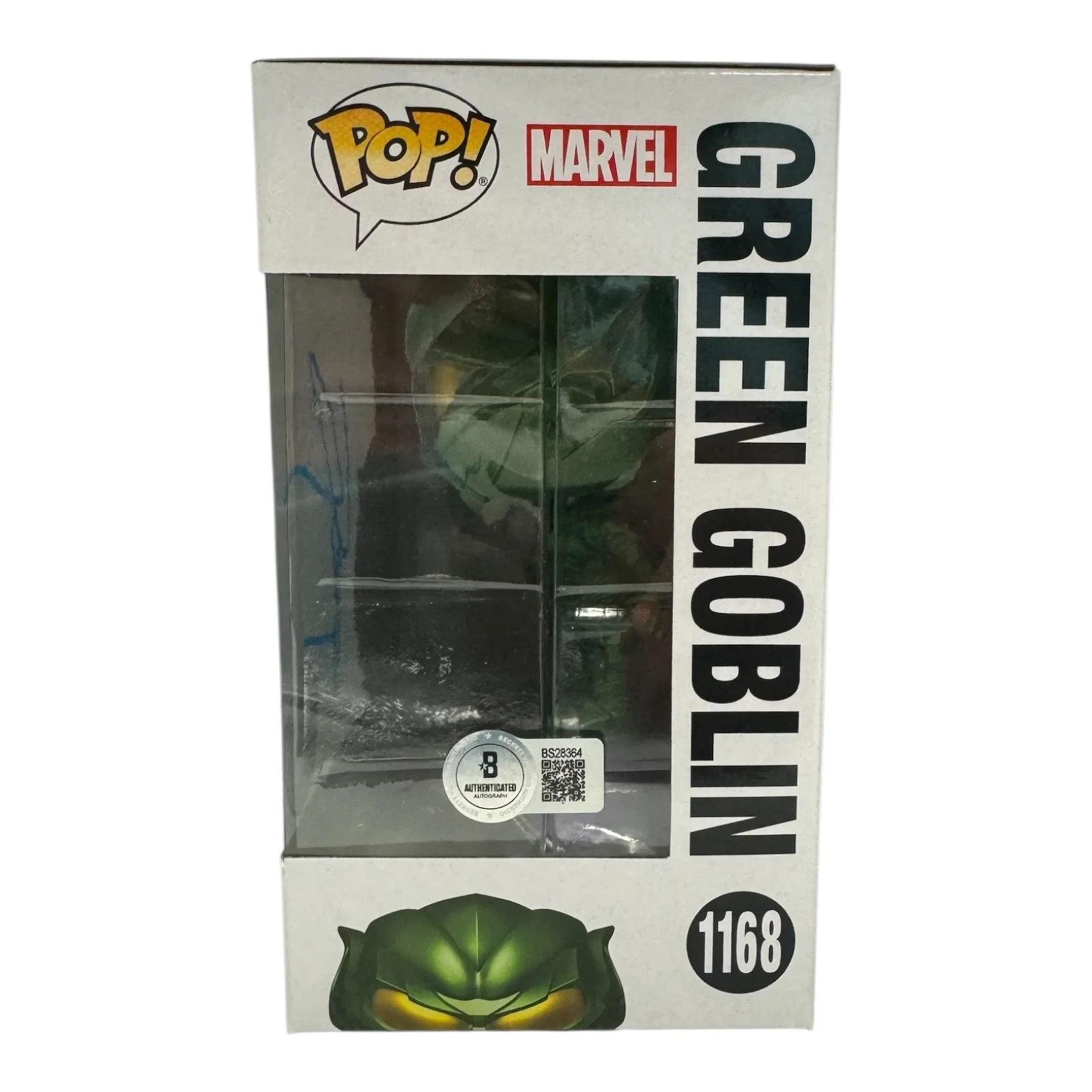 Willem Dafoe — Willem Dafoe Signed Auto Spider-Man Funko Pop 1168 Beckett BAS Green Goblin, image 2